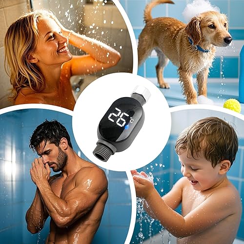Miniatura 5 de Shower Water Temperature Gauge - 106x45mm LED Digital Bath Thermometer  Infants Spa Water Monitor, Waterproof Home Bathroom Kitchen Thermostat,