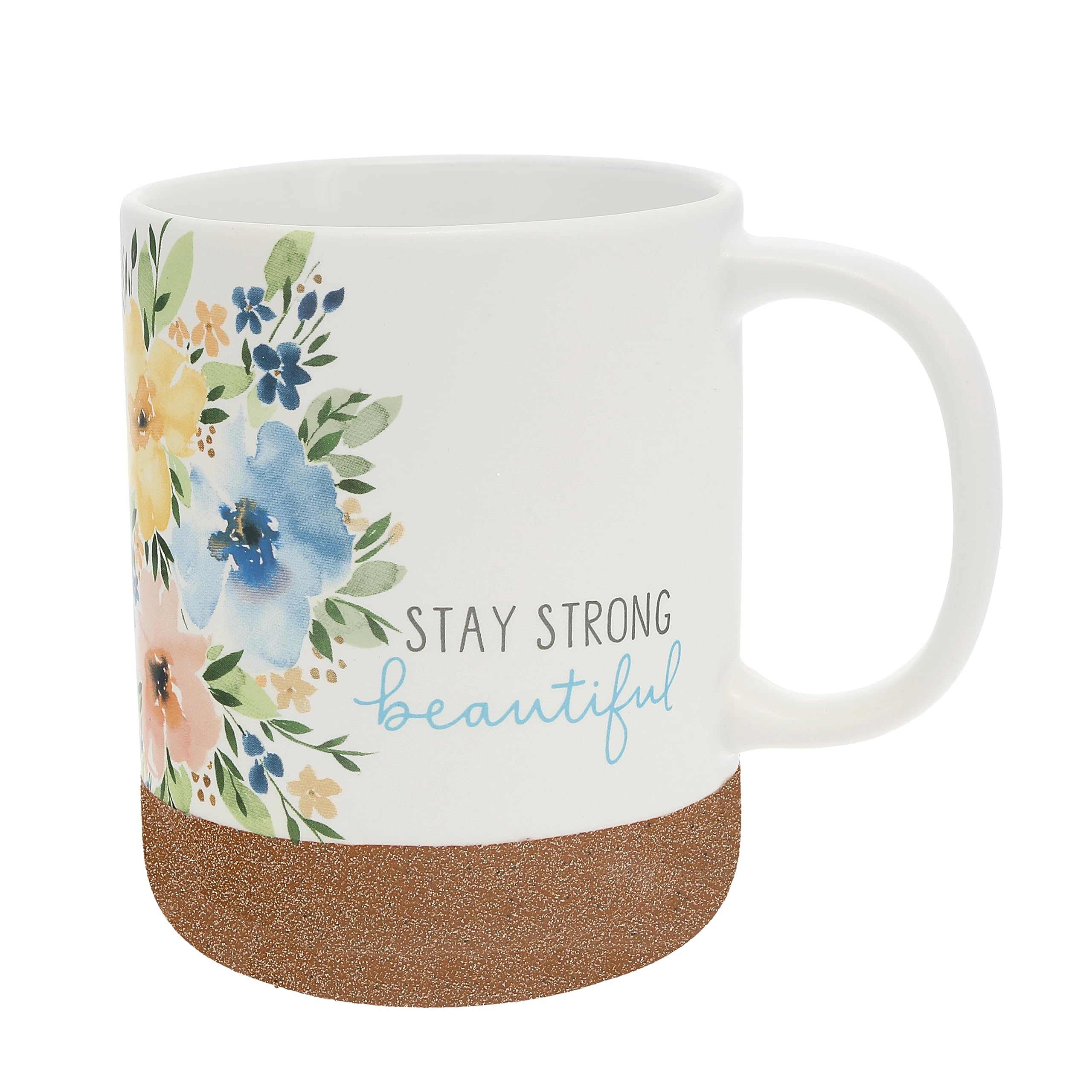 Amazon.com: Pavilion Gift Company  Stay Strong Beautiful - 16-ounce  Stoneware Mug with Sandy Glazed Bottom, Floral, Large Handle Coffee Cup,  Survivor Encouragement Gift, 1 Count (Pack of 1), 3.5 x 3.5 : Home &  Kitchen