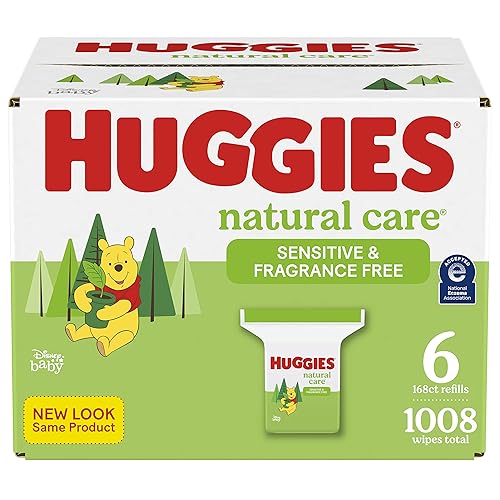 Miniatura 1 de Toallitas para bebés, Huggies Natural Care Sensible, sin perfume, hipoalergénico, 6 paquetes de recambio, 1008 unidades