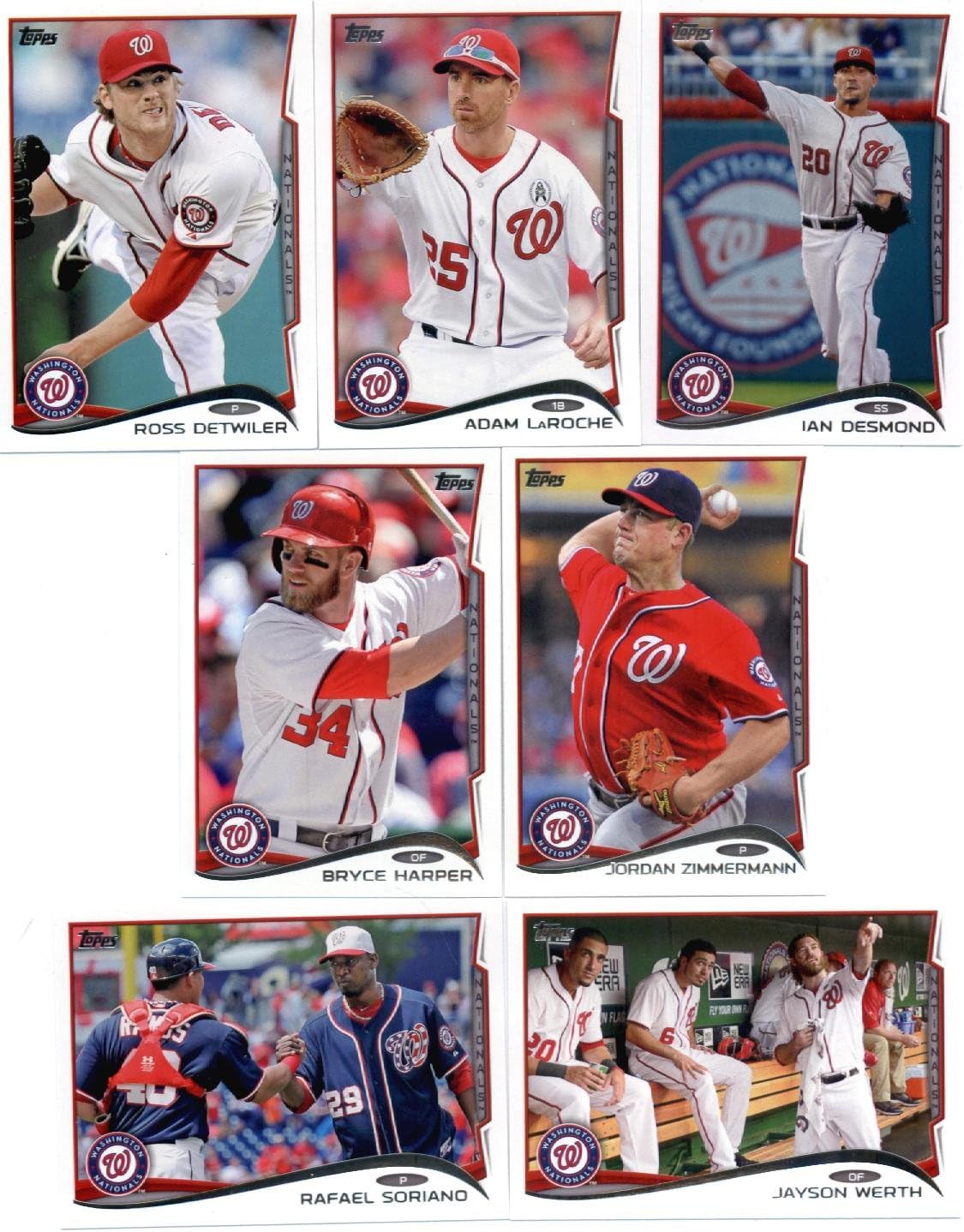 2012, 2013 & 2014 Topps Washington Nationals Baseball Card Team Sets (Complete Series 1 & 2 From All Three Years )