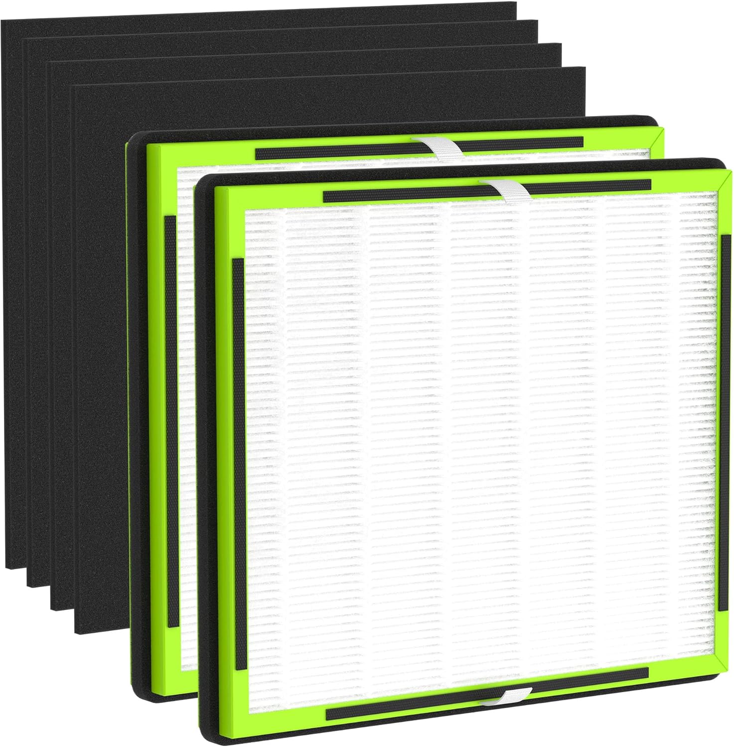 2 Packs IAf-H-100D Replacement Filters Compatible with Idylis AC-2118 AC2118 AC-2123 AC2123 IAP-10-280 IAP10280 Air Cleaner Purifier, 2 H13 True HEPA Filter D and 4 Activated Carbon Pre-Filters