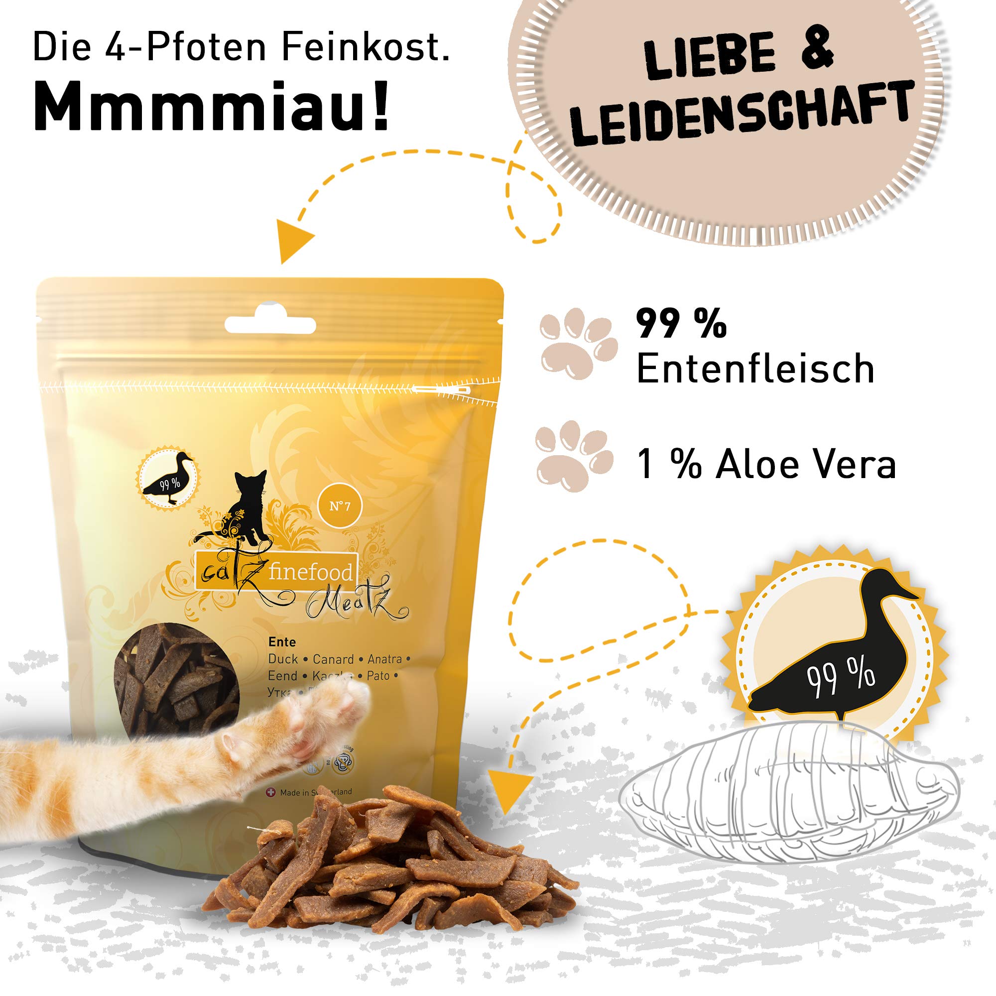 Snack Per Gatti Catz Finefood Meatz - Strisce Di Carne Croccanti 100% Naturali, Senza Cereali - Foto 2