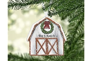 Barn Personalized Christmas Ornament