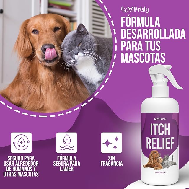 Foto 4 de 7 de Petsly® Spray Antipicores Perros y Gatos 500ml - Aloe, Avena y Manzanilla
