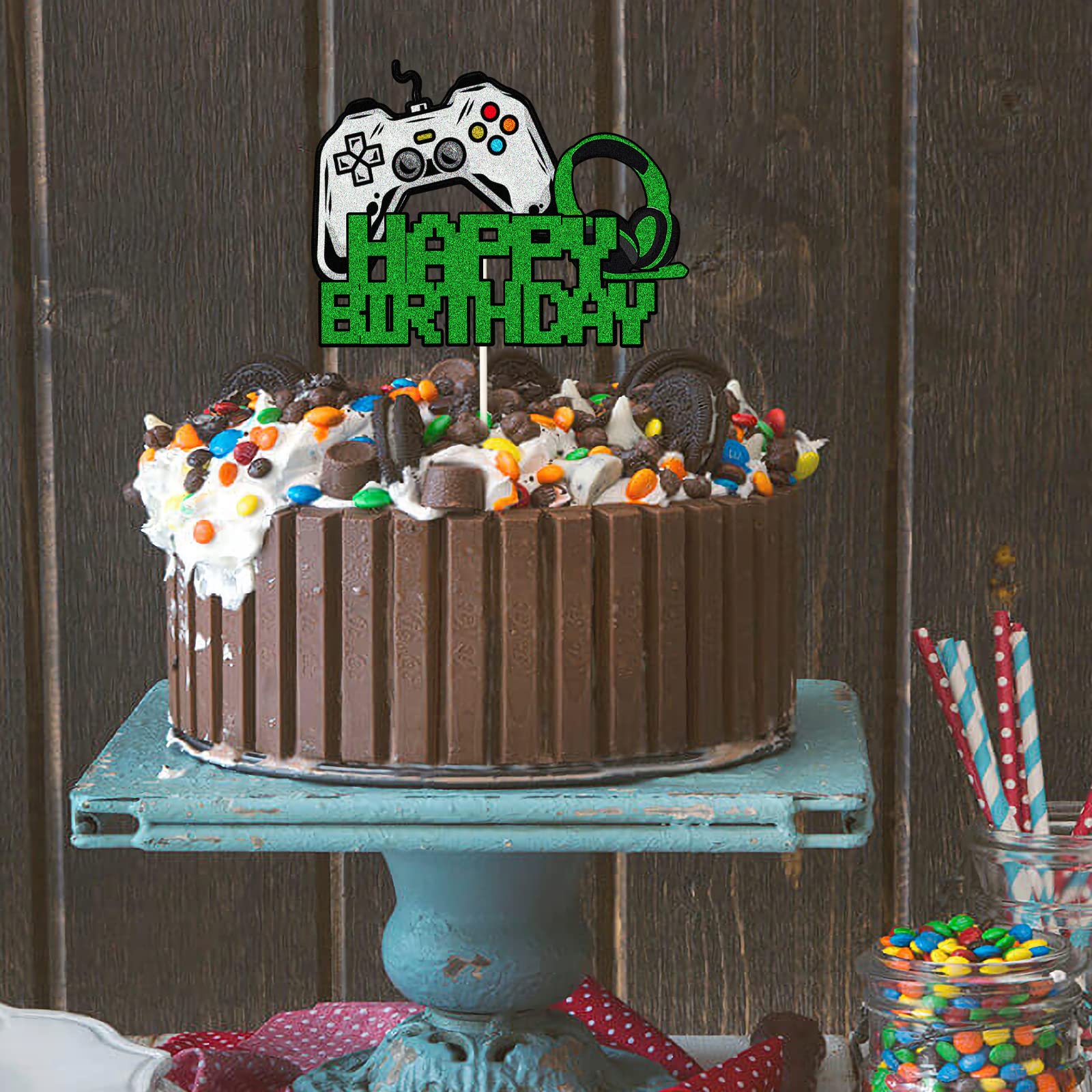 Decorazioni Torta Videogiochi Per 8&deg; Compleanno - Cake Toppers Theme Bambini