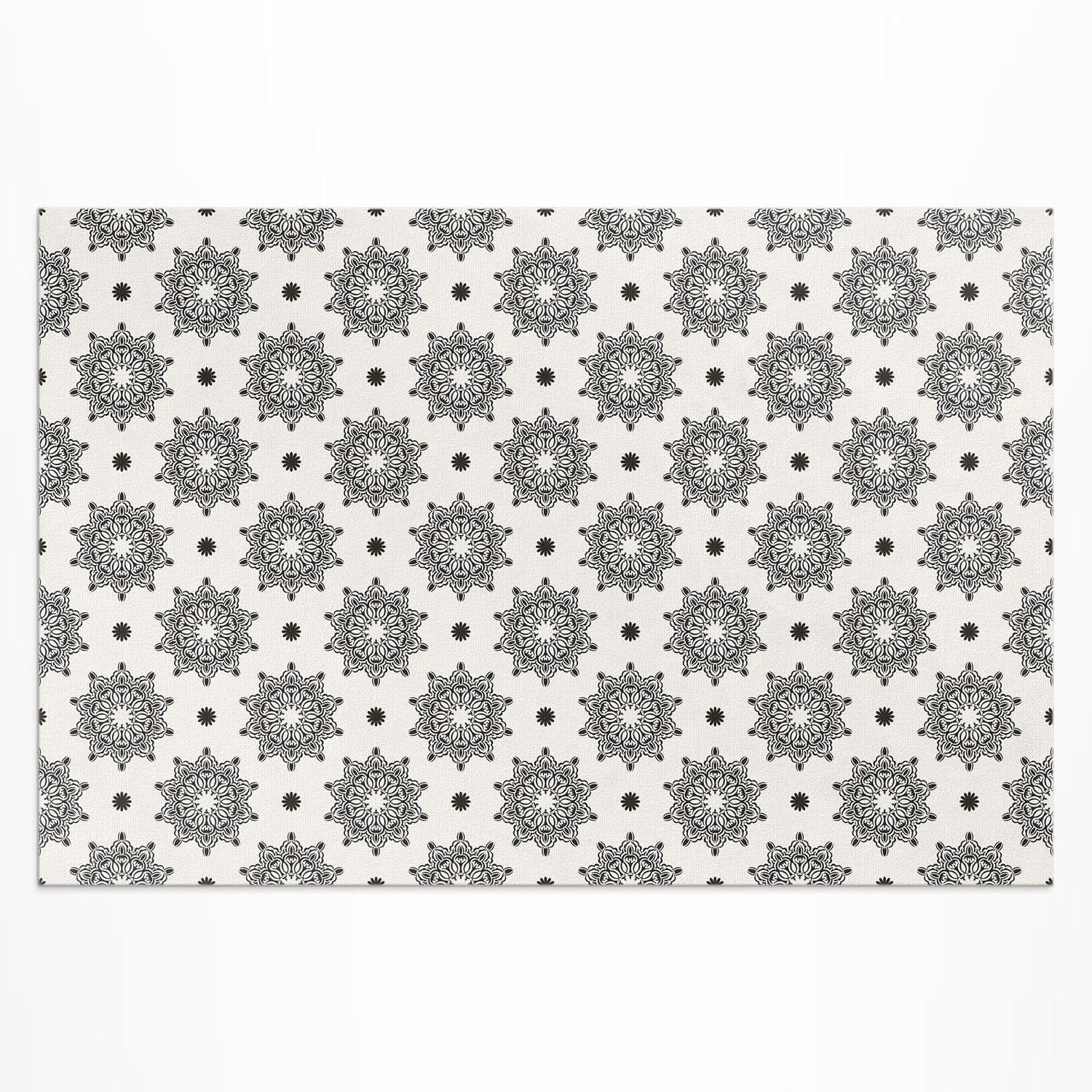 Tapis de sol vinyle résistant décoloration motifs petits mandalas