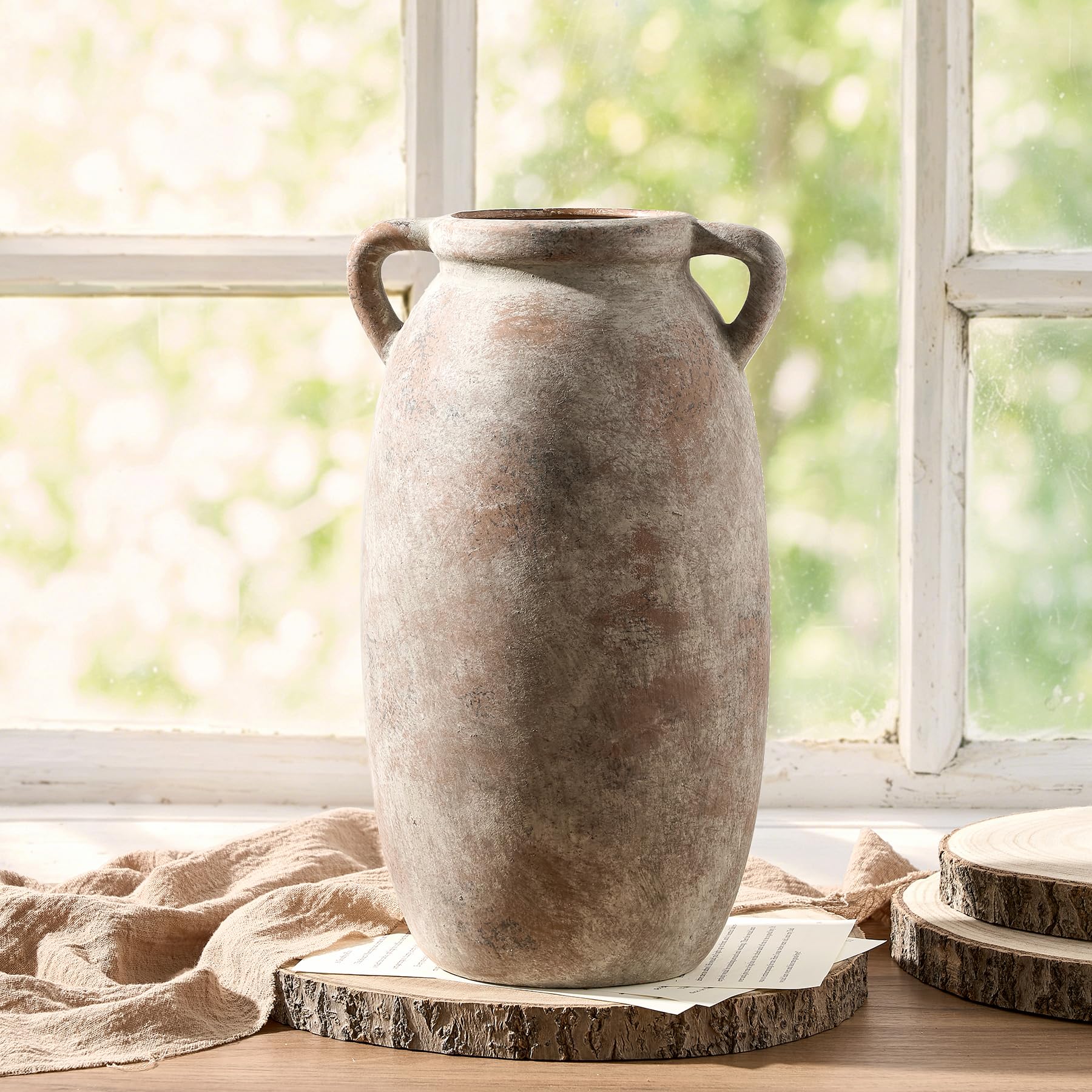 Amphora Vase Picks for 2026: 5 Ranked and Vetted 2 Dobbyby Ceramic Flower Vase 12 inch Farmhouse Rustic Vase Decorative P — product photo