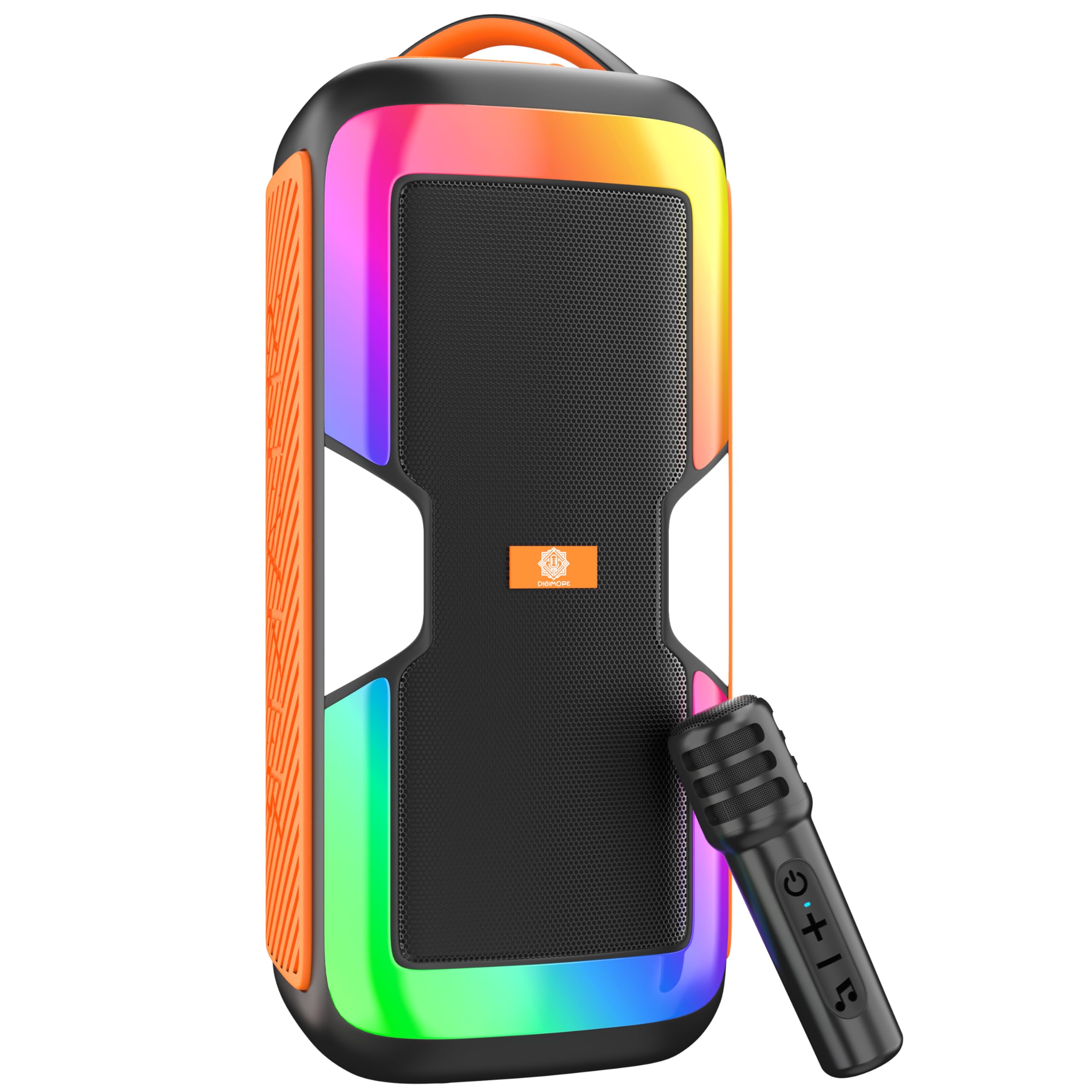 DIGIMORE 80W PartyBox Speaker with Wireless Mic | Dual 4" Deep Bass Drivers, AI Sound Boost, RGB Party Lights, BT 5.3, Water-Resistant, 10H Battery | Ideal for Parties, Karaoke & Gatherings (D-1342)-image-40