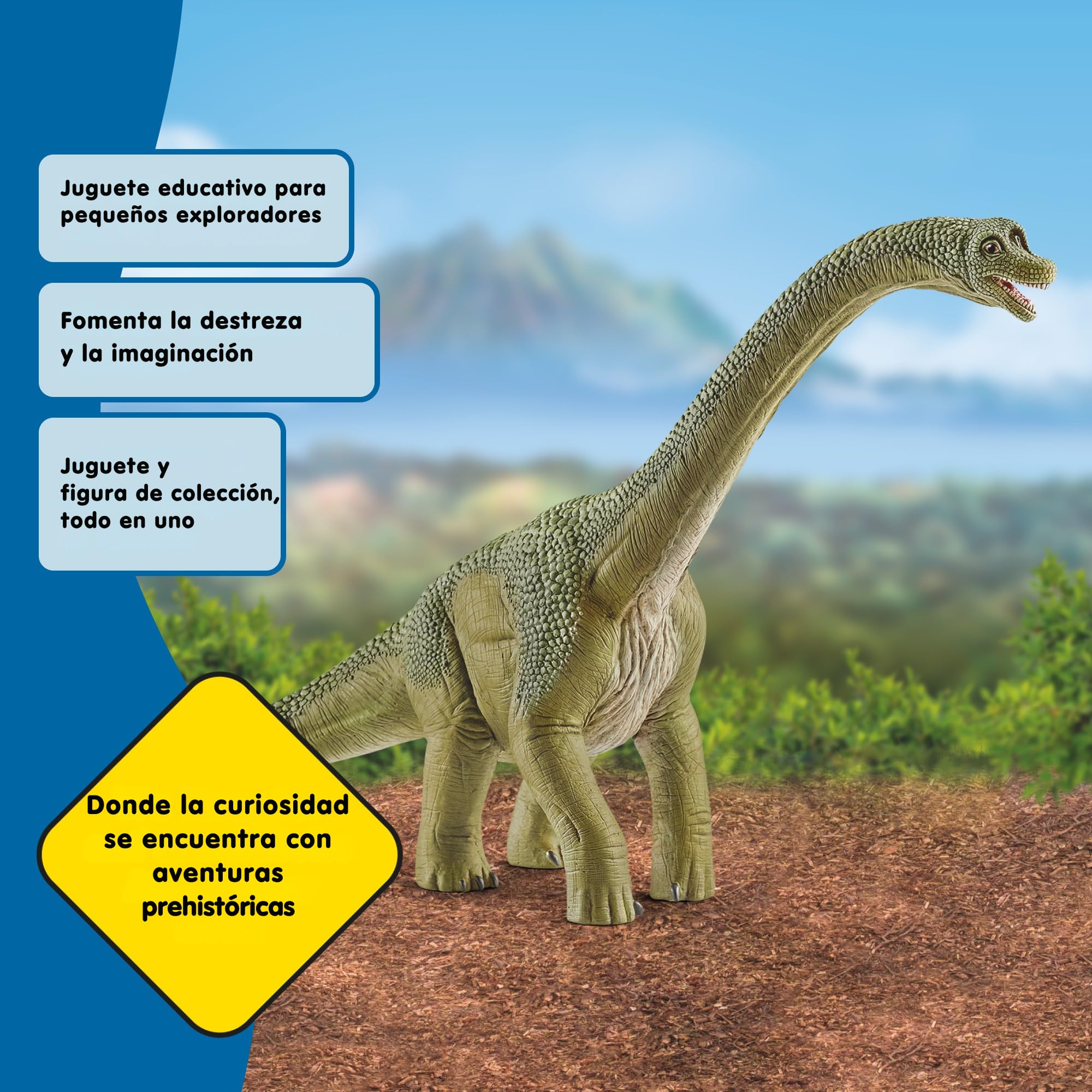 Schleich Dinosaurs | Brachiosaurio 14581 | Dinosaurio Realista | Figura de Dinosaurio para coleccionar | Regalo para niños | Juguete de Dinosaurio 3 años | 30 x 12 x 19 cm