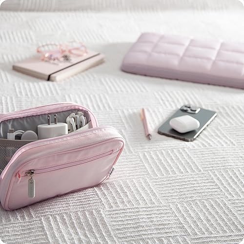 Miniatura 6 de U Brands Bolsa organizadora de lona con doble cremallera, organizador de cables de 7.8 x 5 pulgadas, accesorios de computadora, artículos esenciales