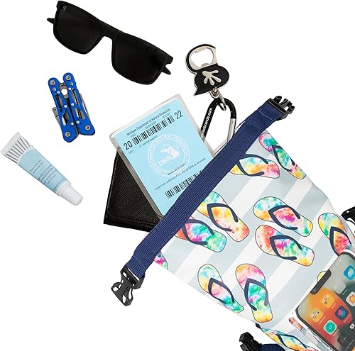 Miniatura 5 de geckobrands Bolsa impermeable para teléfono con bolsa seca de 2 L y correa ajustable, protege tu teléfono y objetos de valor mientras estás en