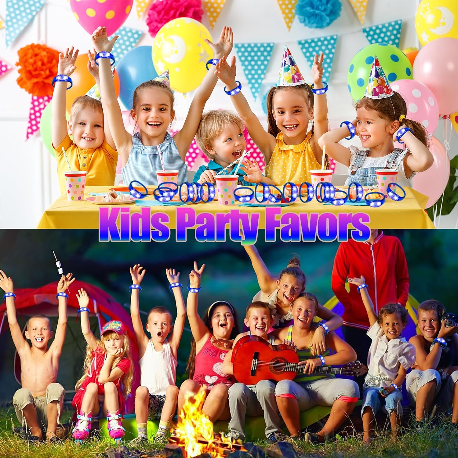 50 PCS Voice Activated Sound Control LED Flashing Bracelet colourful LED Glow Flashing Wristband Toys for Concerts, Sports, Night Events, Game Prizes, Party Favors - Image 5