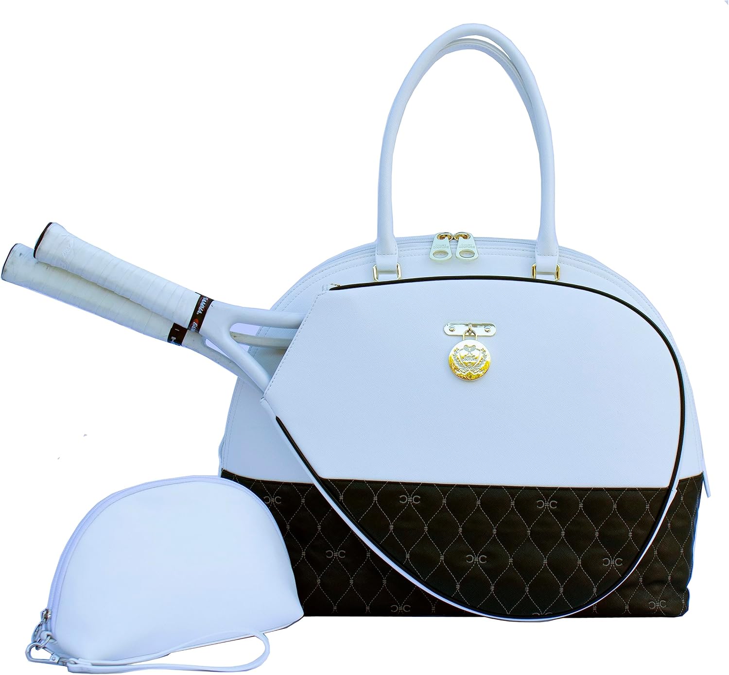 Court Couture Saint Tropez Embroidery Black Tennis/Pickleball Bag