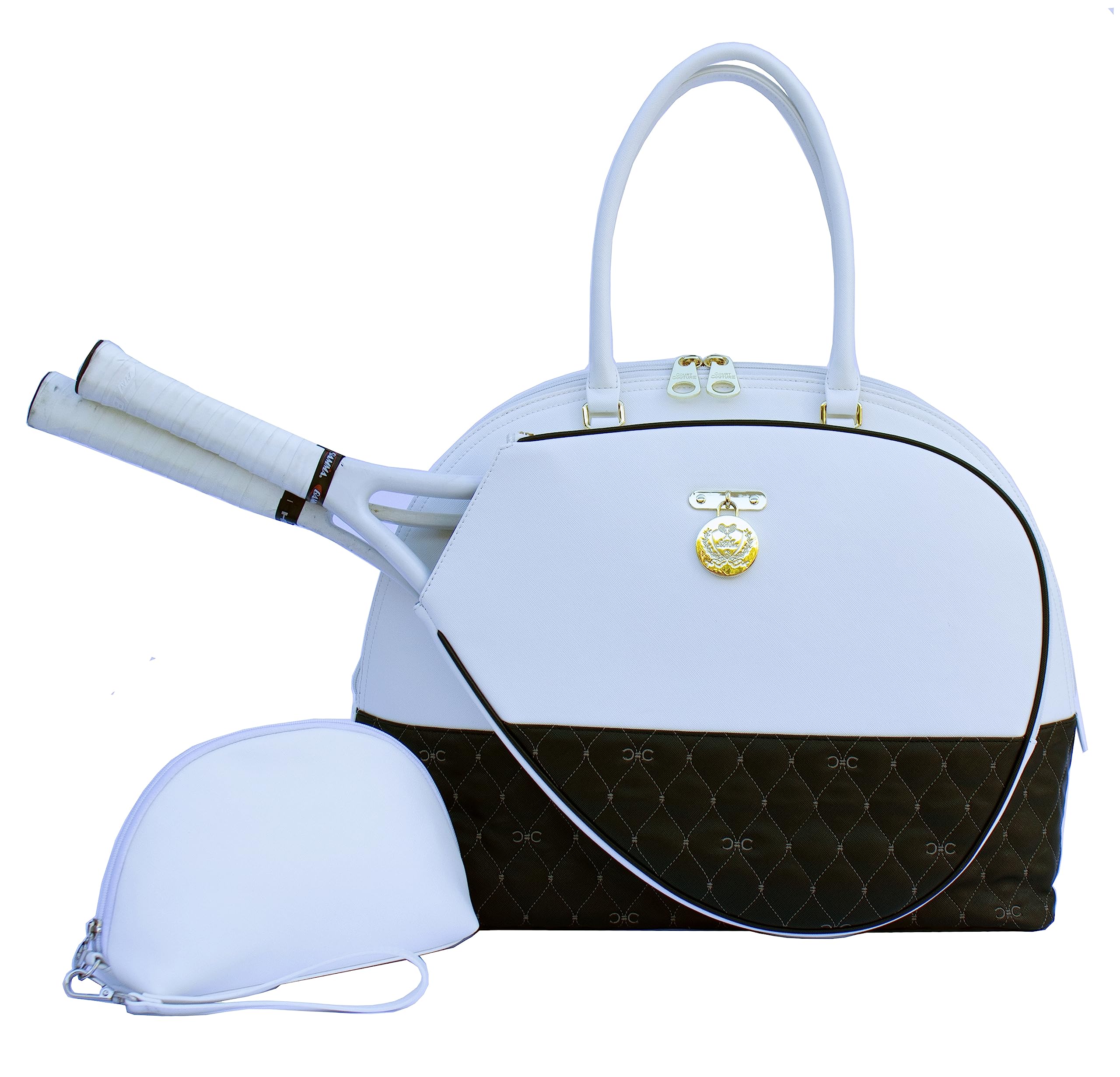 Court Couture Saint Tropez Embroidery Black Tennis/Pickleball Bag