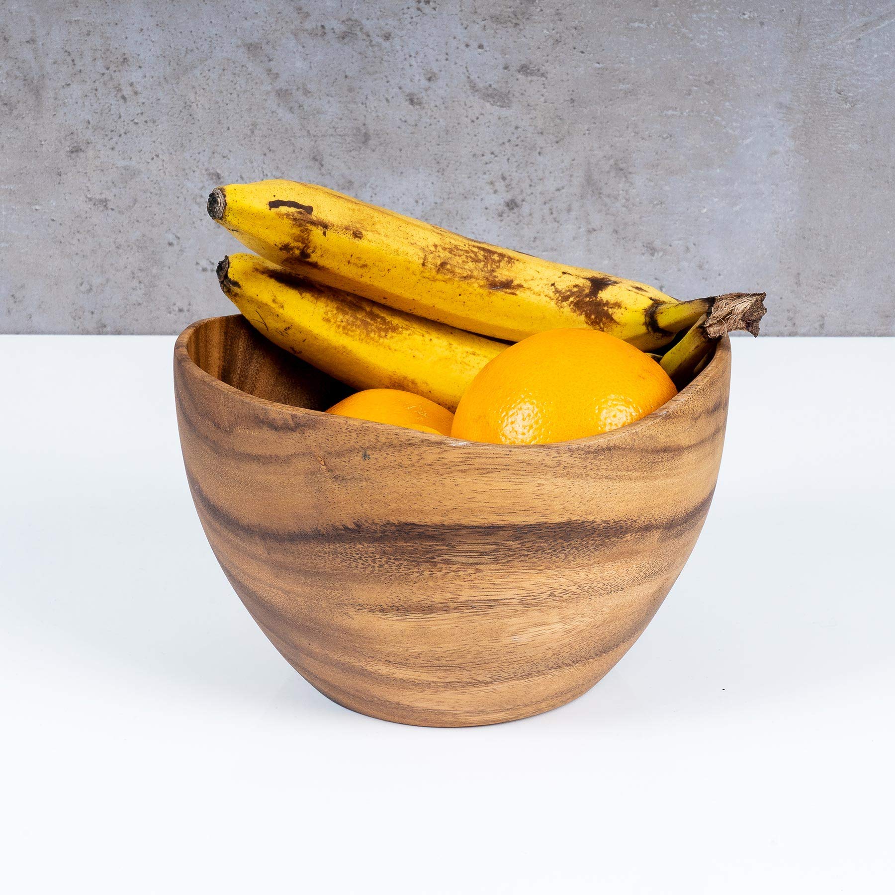 levandeo - Cuenco de madera de acacia, 22 x 13 cm, color natural, madera de acacia, beige, 22 cm