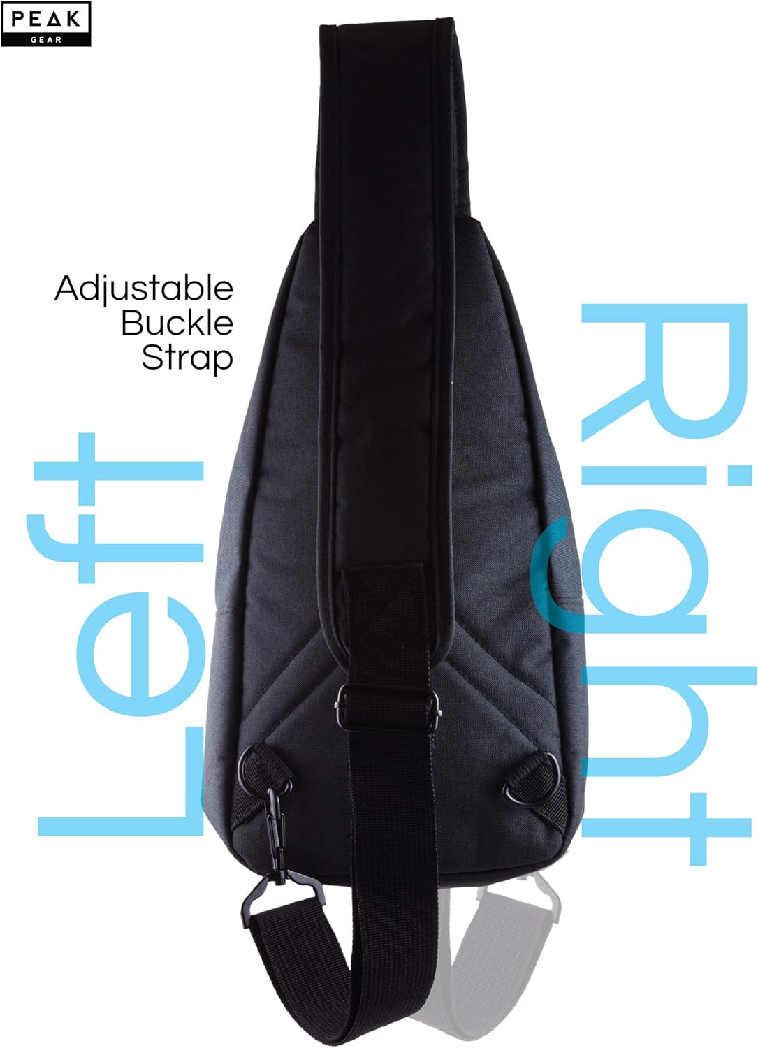 Buy Peak Gear Sling Compact Crossbody Backpack and Day Bag (Black