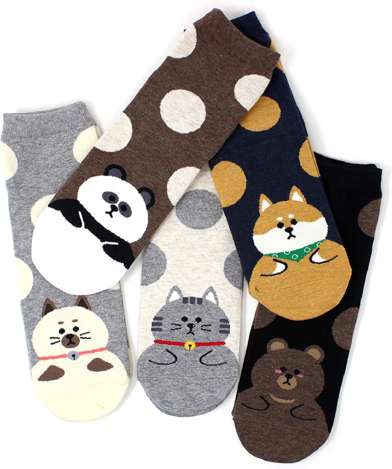 Women’s Cute Funny Novelty Casual Cotton Crew Socks (Made In Korea) - Image 3