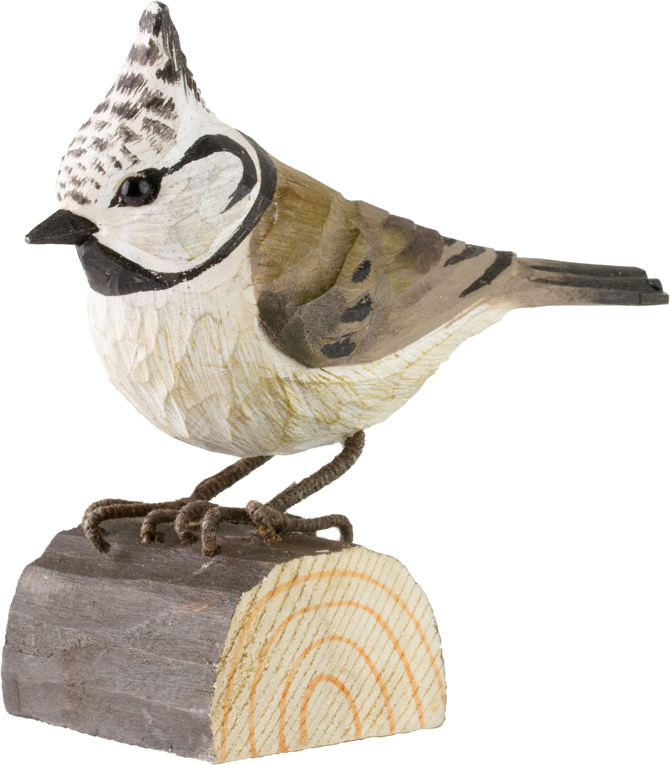 WILDLIFEGARDEN Wildlife Garden WG437 DecoBird - Uccelli decorativi intagliati a mano in legno - Uccelli europei di medie dimensioni