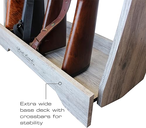 Miniatura 3 de Rush Creek Creations Estante de almacenamiento independiente de 8 pistolas para rifles y escopetas, estante de exhibición de armas de pie para