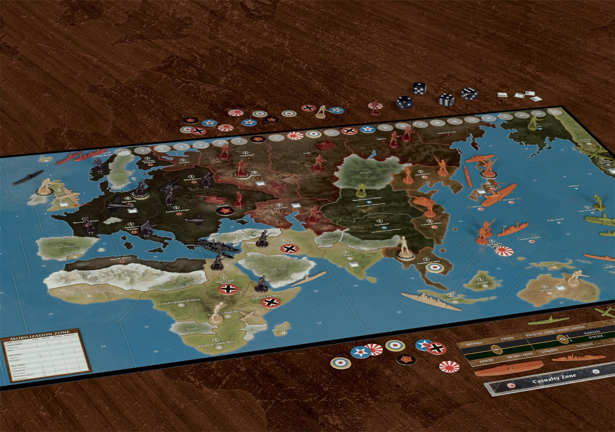Renegade Game Studios Axis & Allies: 1941 - A WWII Strategy Board Game, Renegade Game Studios, Epic War Game Set in 1941, Struggle for Supremacy, Ages 12+, 2-5 Players, 1-3 Hour Playing Time