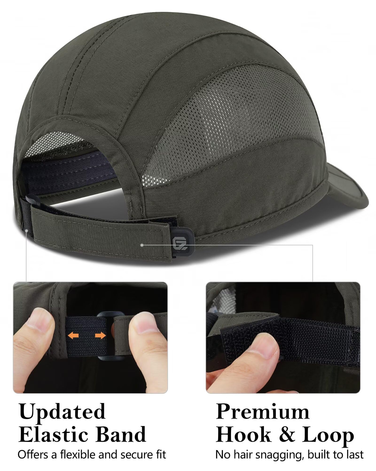 GADIEMKENSD Unstructured Quick Dry Sports Cap Outdoor Sun Protective Unisex