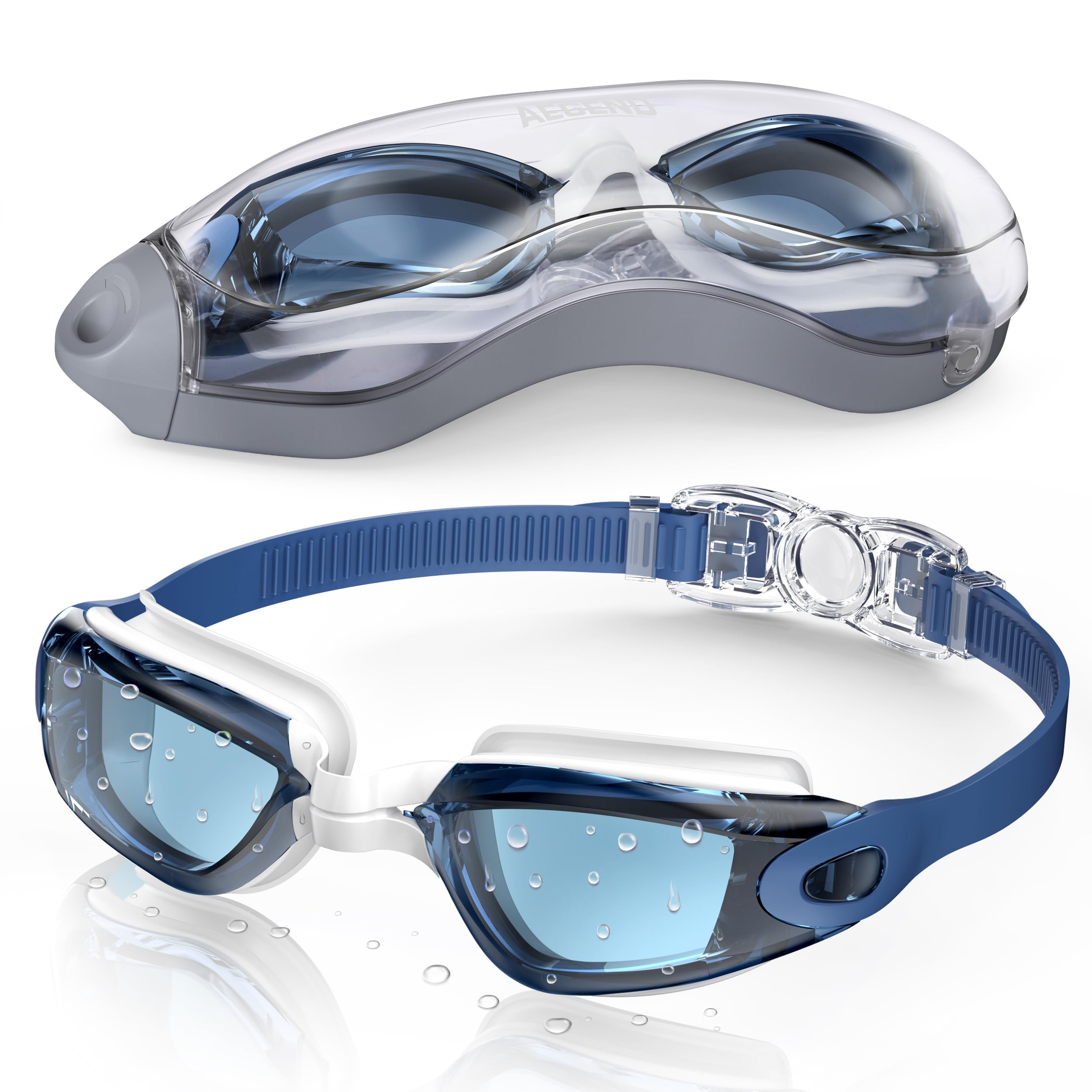 Aegend Swim Goggles, Swimming Goggles No Leaking Full Protection Adult Men Women Youth