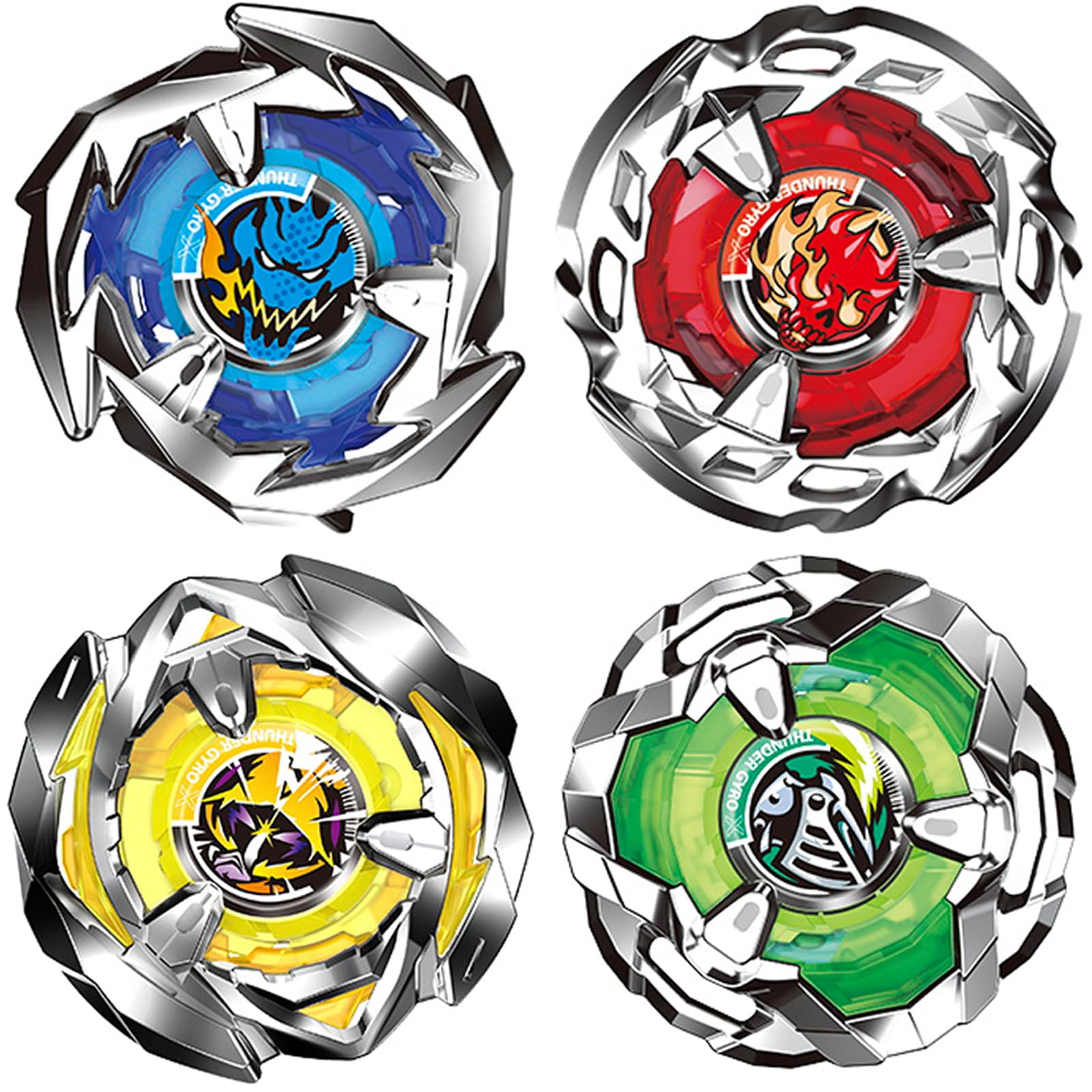 Anliv Art Battling Tops Burst Battle BX-01,BX-02,BX-03,BX-04 Guilty Longinus Kr MDS-2 Gyro Toys for Kids + Two-Way Launcher
