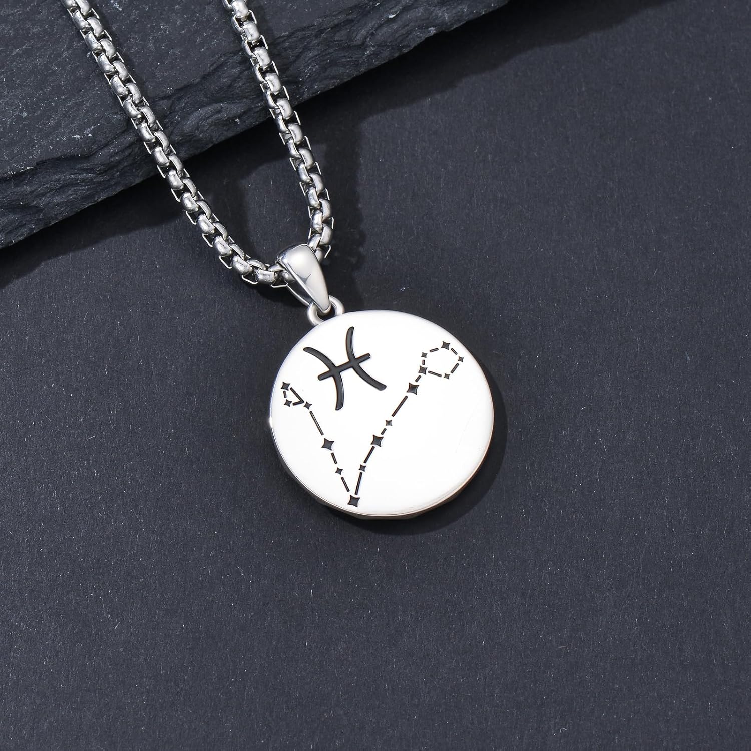 Zodiac Necklace 925 Sterling Silver Constellation Celestial Necklace Zodiac Sign Charm Horoscope Astrology Jewelry Birthday Gifts for Men Women Christmas