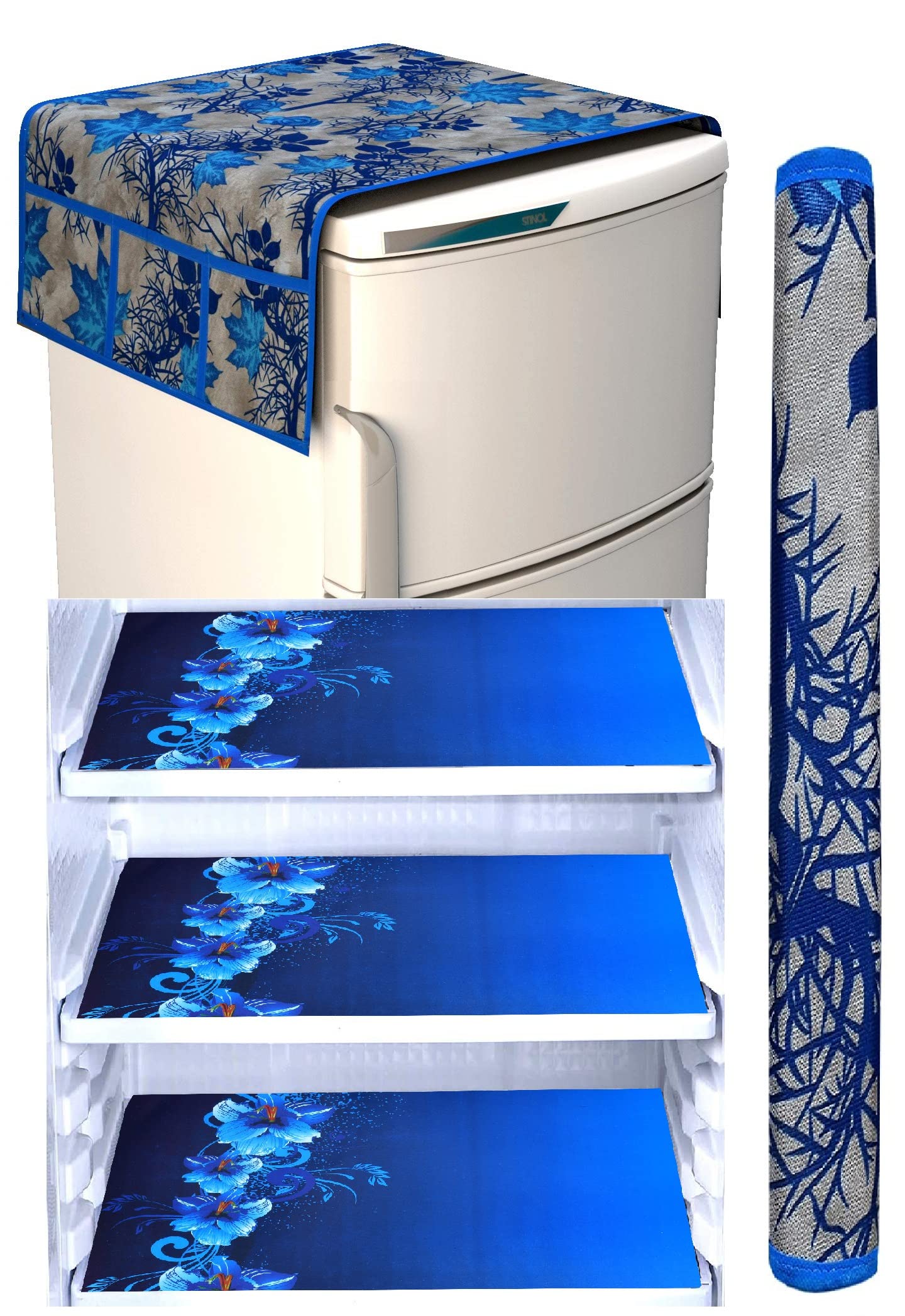MEXICOT Combo of Exclusive Decorative 1 Fridge Top Cover, 1 Fridge Handle Cover & 3 Fridge Mat (Set of 5 Pieces) (B0D8KWVN9M) Amazon Price History, Amazon Price Tracker