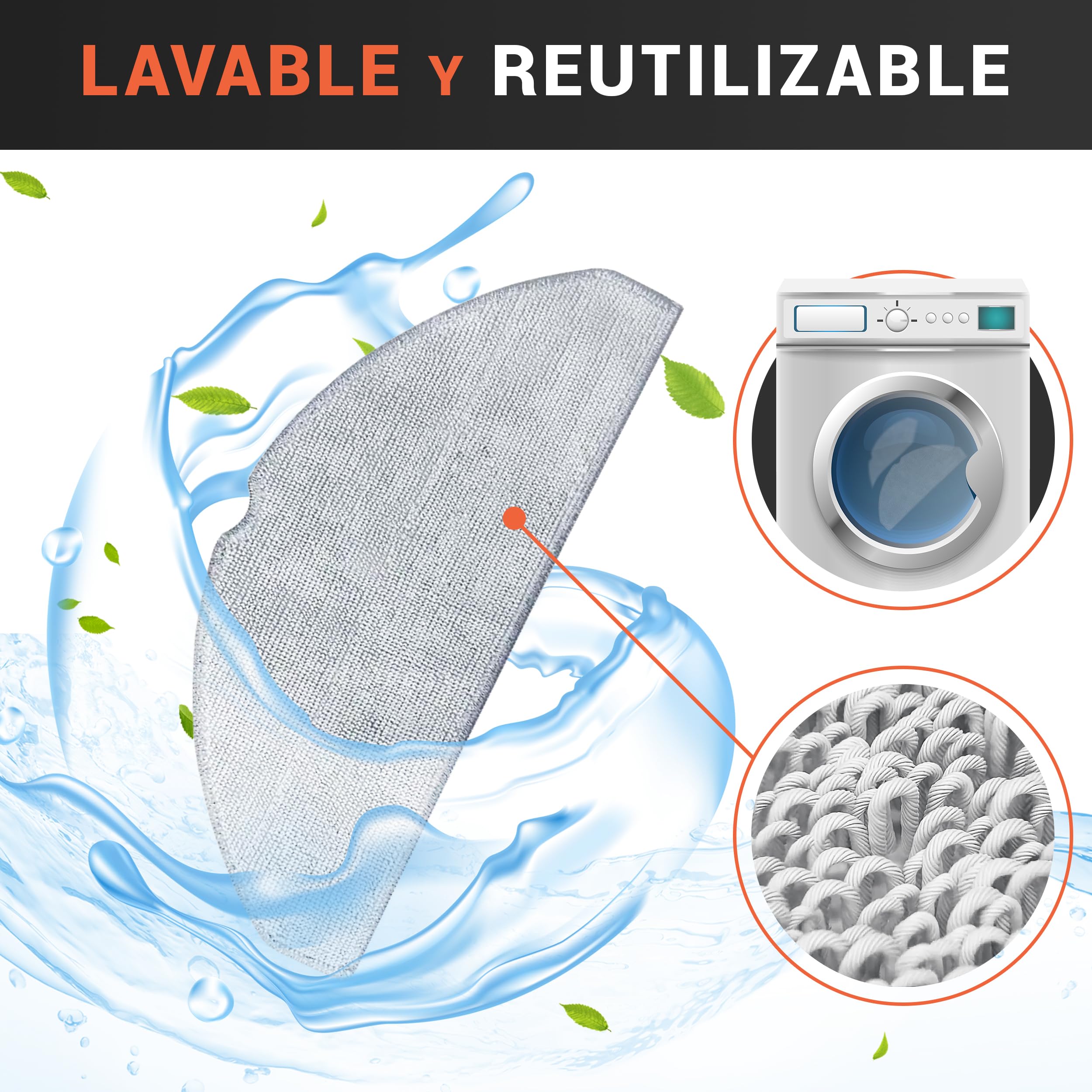 Lot De 2 Serpillères Microfibre Pour Xiaomi Vacuum S20, 3C, E10, Mijia 3C - Chiffons De Rechange Aspirateur Robot