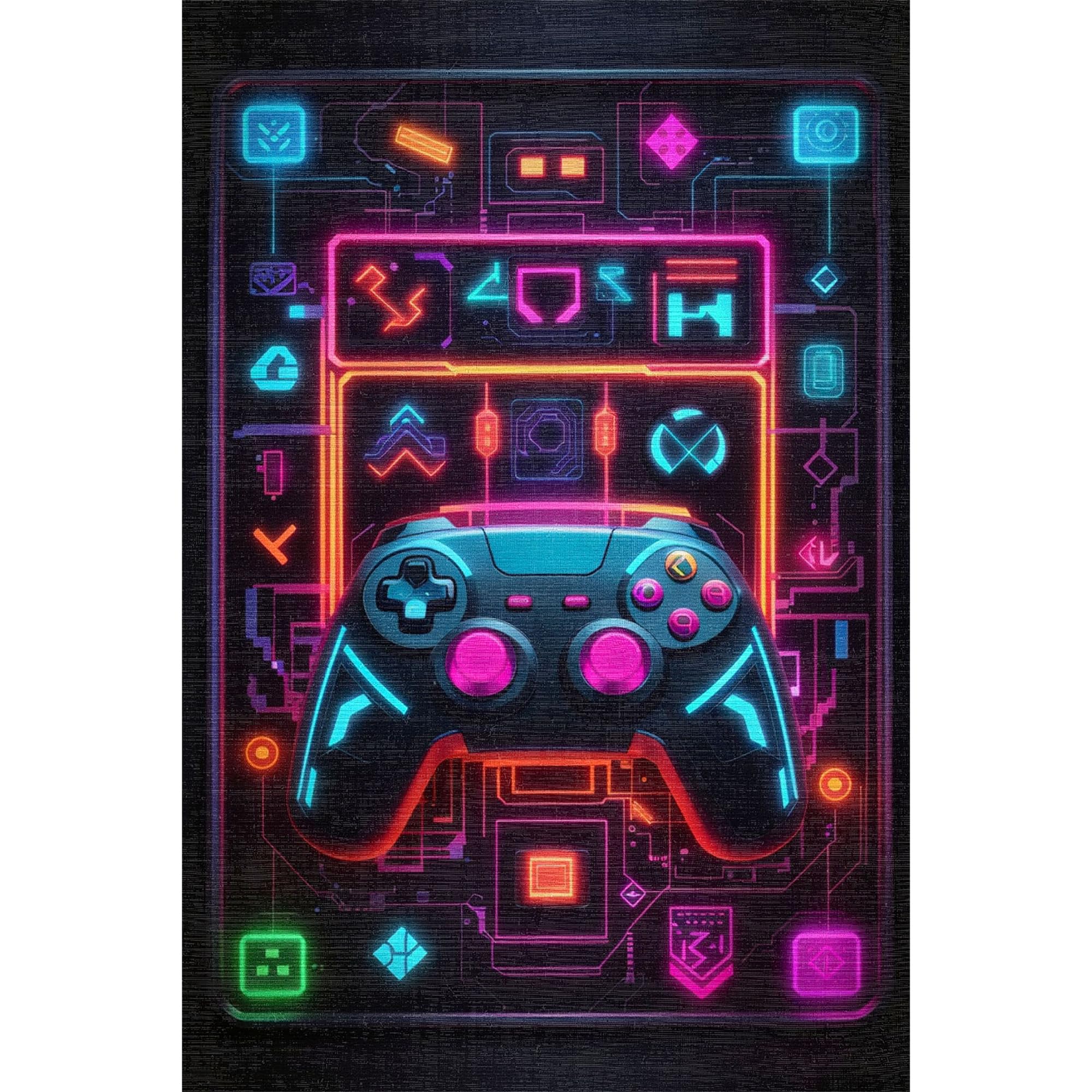 Depoba Nolane Kadife Oyuncu Odası Halısı Kaymaz Pamuk Tabanlı Yıkanabilir Antibakteriyel Gamer, Gaming Halısı 200x300
