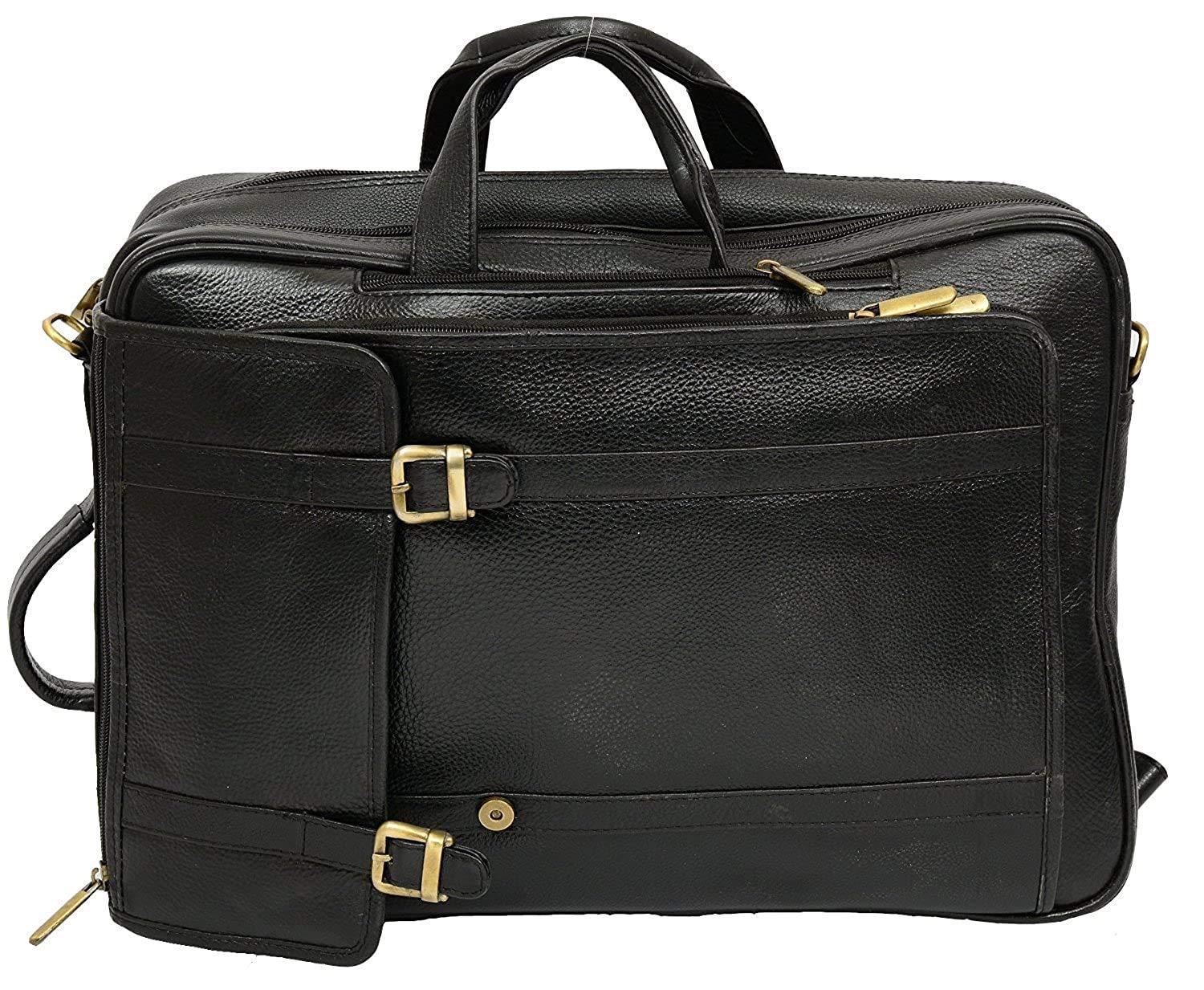 Red Cherry Leather 4 Use Laptop Backpack Office Bag for Men&Women with 15.'' Inches Laptop Compartment|Expandable Features|Cross Body Shoulder Strap, L:16.5"H:12"B:5"-image-46