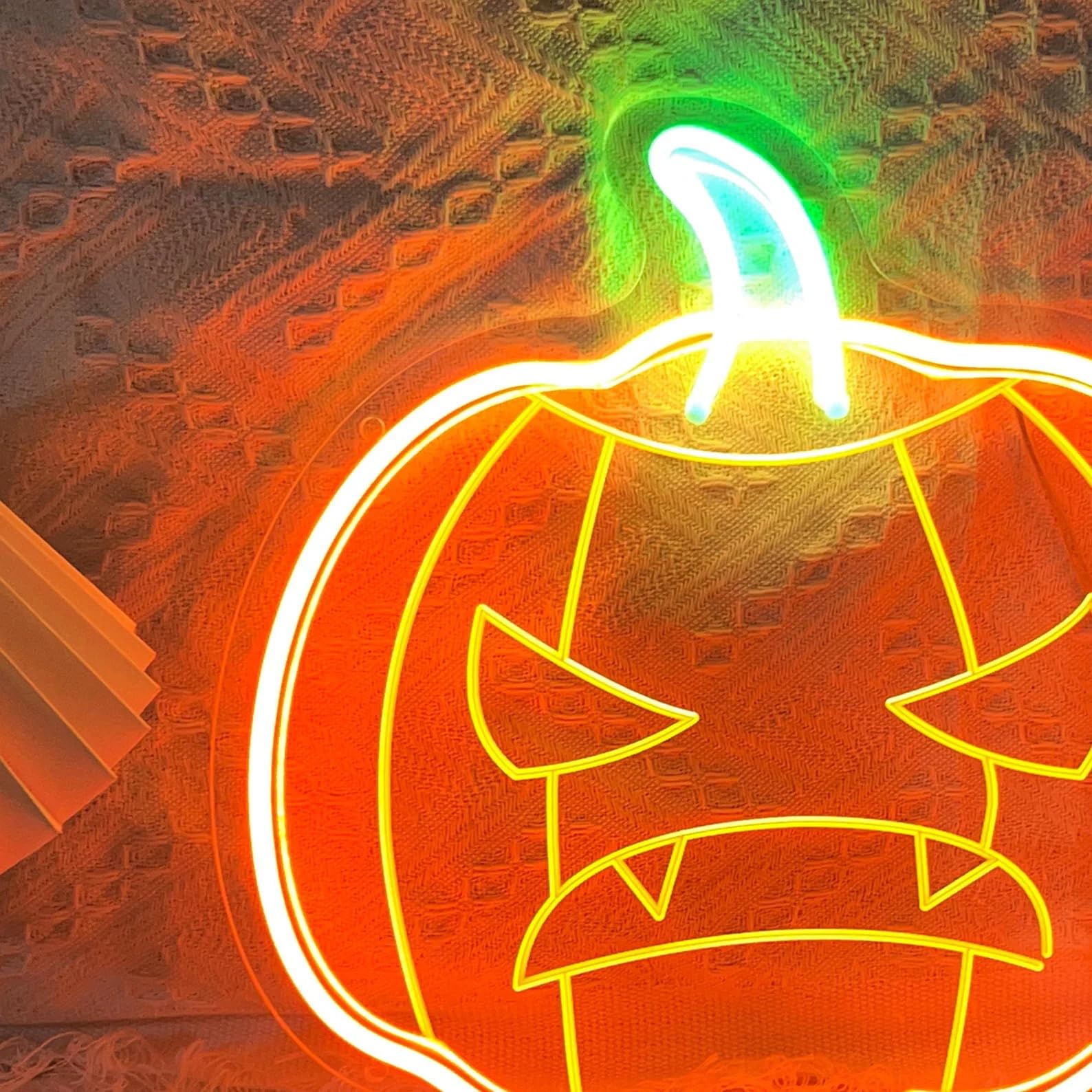 Kürbis-Neon-Schild, dimmbar – Festivals-Neonlicht zur Wanddekoration für zu Hause, Küche, Schlafzimmer, Bar, Pub und Club. USB-versorgtes Kürbis-LED-Leuchtzeichen für Halloween-Party-Dekorationen