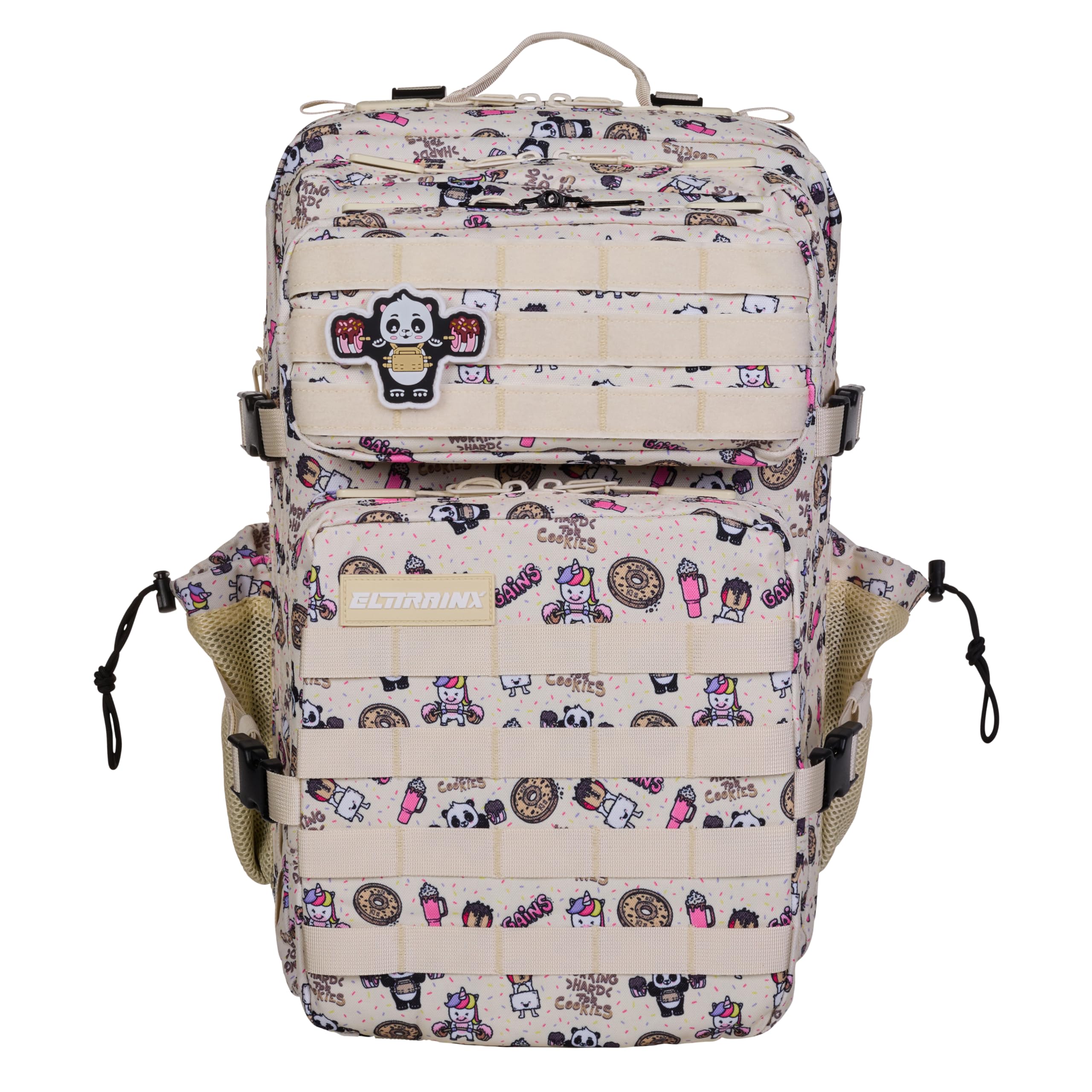 Elitrainx Unisex Sweet Cream 45L Military Tactical Backpack Usa Waterproof Sport Backpack Airplane Cabin Cross Training Portable Outdoor Sports Gym By Elitex Training, 45 Litros