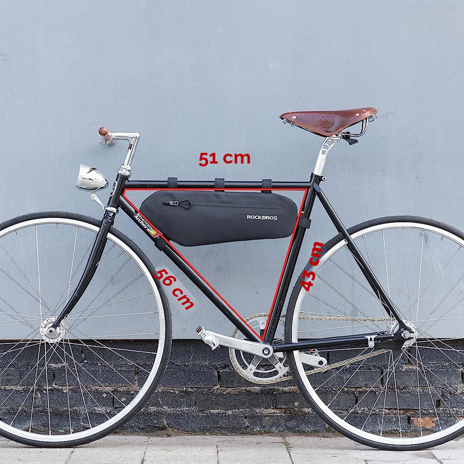 Sacoche De Cadre Vélo ROCKBROS étanche 3L/4L – Top Tube, Réfléchissante, Légère