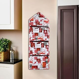 Kuber Industries Wall Hanging Closet Organizer for Wardrobe with 3 Pockets & Zip | Letter Holder, Socks & Tie Storage Pouc Price In India