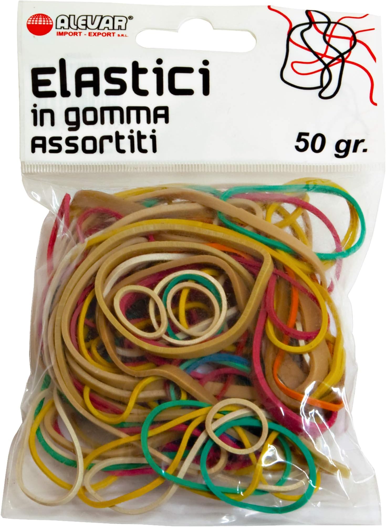 Elastici In Gomma Alevar - Sacchetto Da 100gr, Colori E Misure Assortite - Per Ufficio E Casa - Foto 14