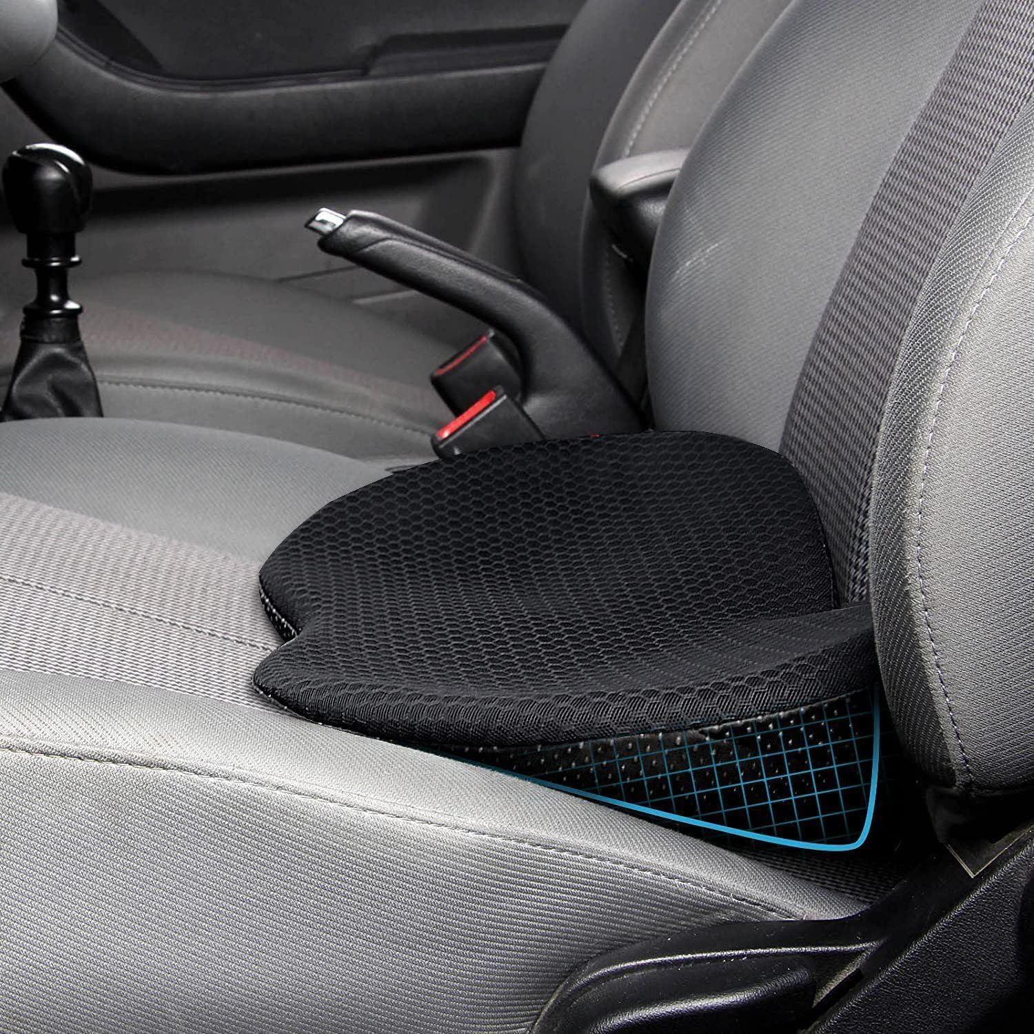 GCSERHUI Driving Seat Cushion for Jeep Cherokee Commander Compass Gladiator Liberty Patriot Renegade Car Wedge Cushions Lift Office Chair Pad
