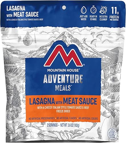 Miniatura 6 de Mountain House Cuenco de fajita de pollo  Alimentos liofilizados para mochileros y campamentos  Paquete de 6  Sin gluten y lasaña con salsa de carne