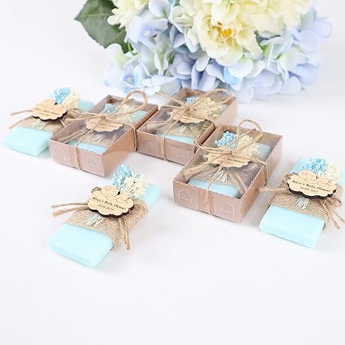 Miniatura 9 de HTF Paquete de 10 Decoraciones para Baby Shower, Regalos de Baby Shower, Mini Jabón Vegano Perfumado Hecho a Mano Personalizado, Recuerdos de Fiesta