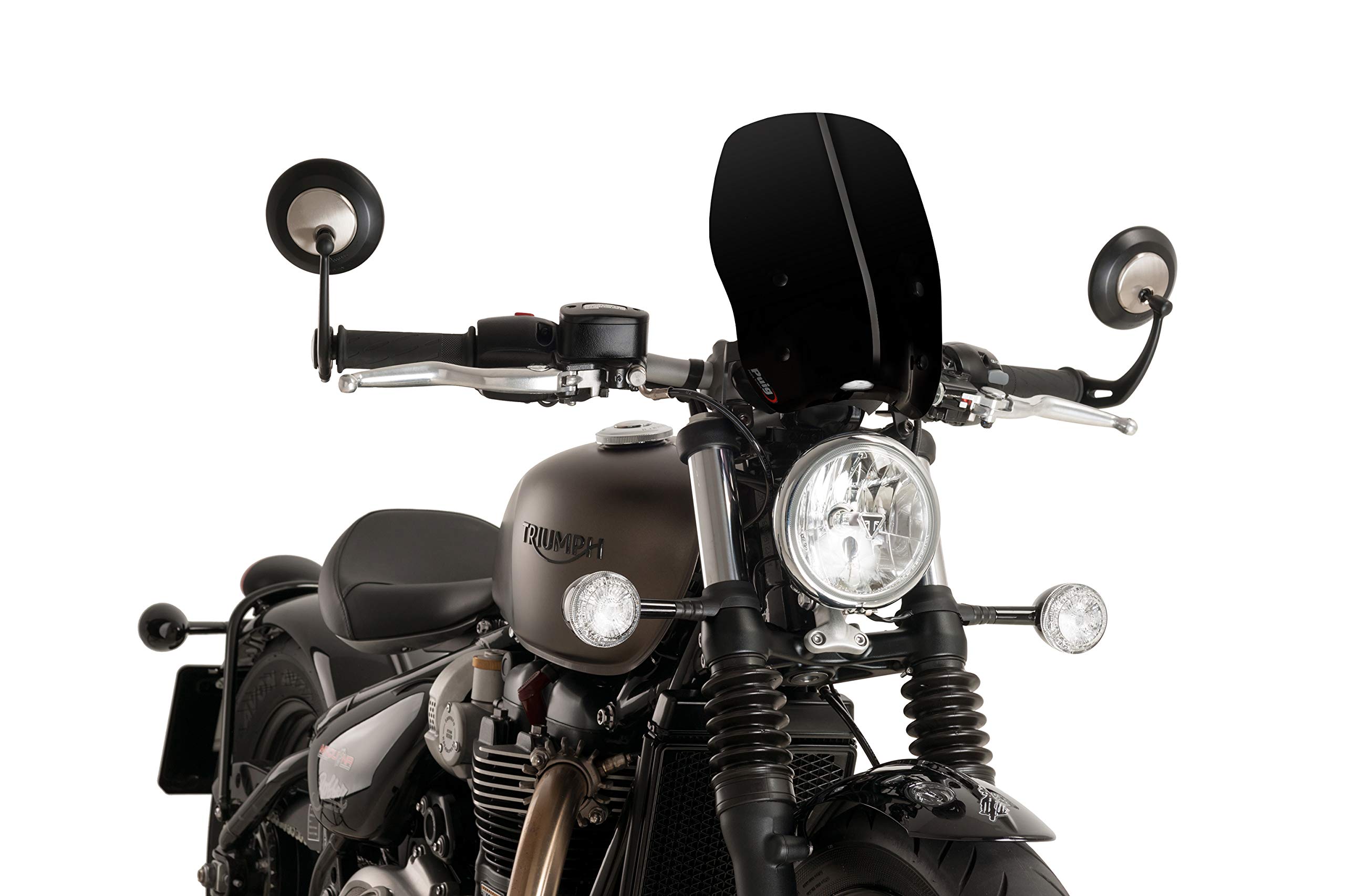 Puig Black New Generation Touring Screen Triumph Bonneville Bobber 2017-2020