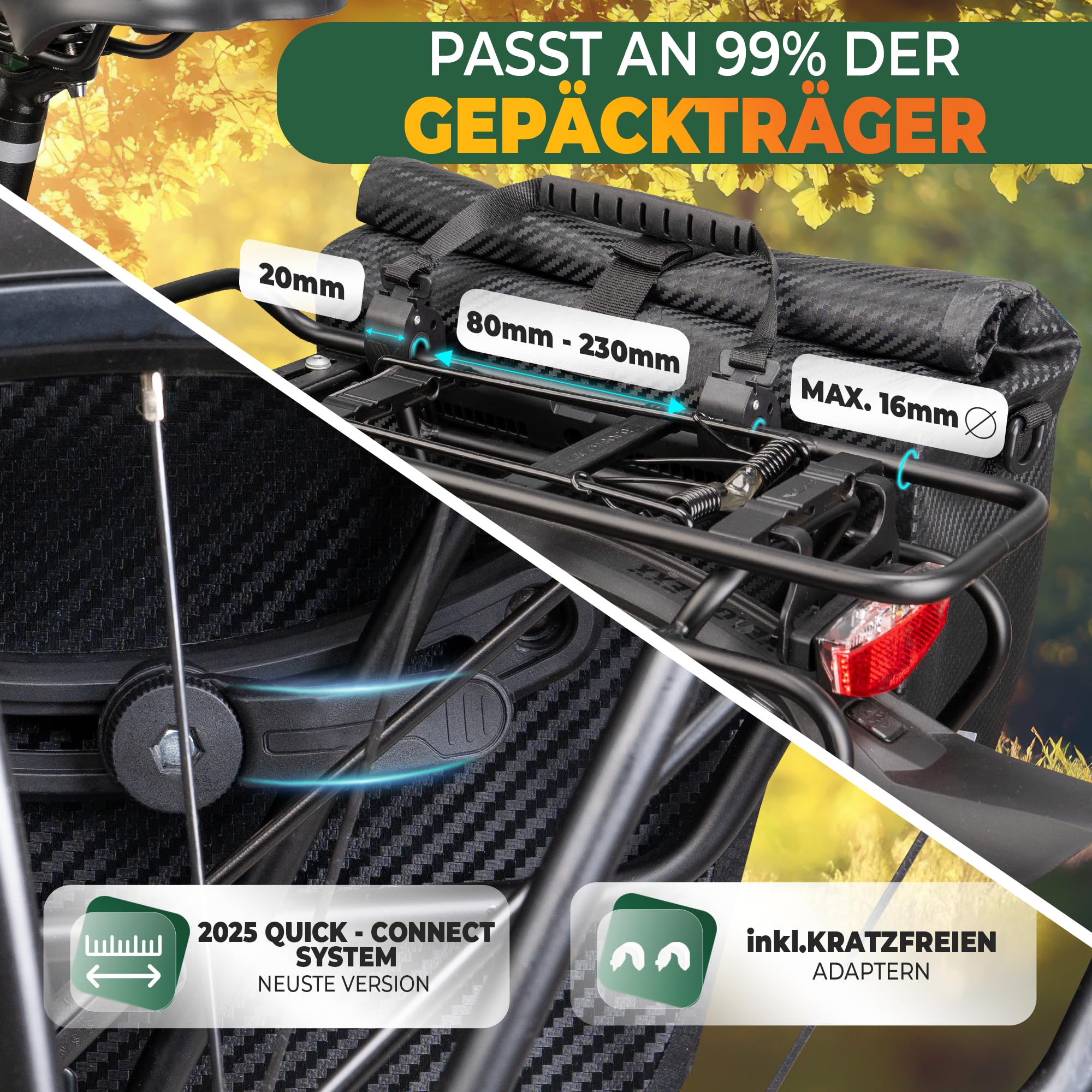 Hikenture Fietstas Voor Bagagedrager, Bagagedragertas Voor Fiets, 27 L, Waterdichte Fietstas Incl Schouderriem Fietstas Ac Aanbieding 31662085