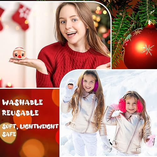 Miniatura 6 de 96 bolas de estrés de Navidad a granel, bolas estrujables de Navidad, juguete de Papá Noel, muñeco de nieve, bolas antiestrés de espuma de Navidad