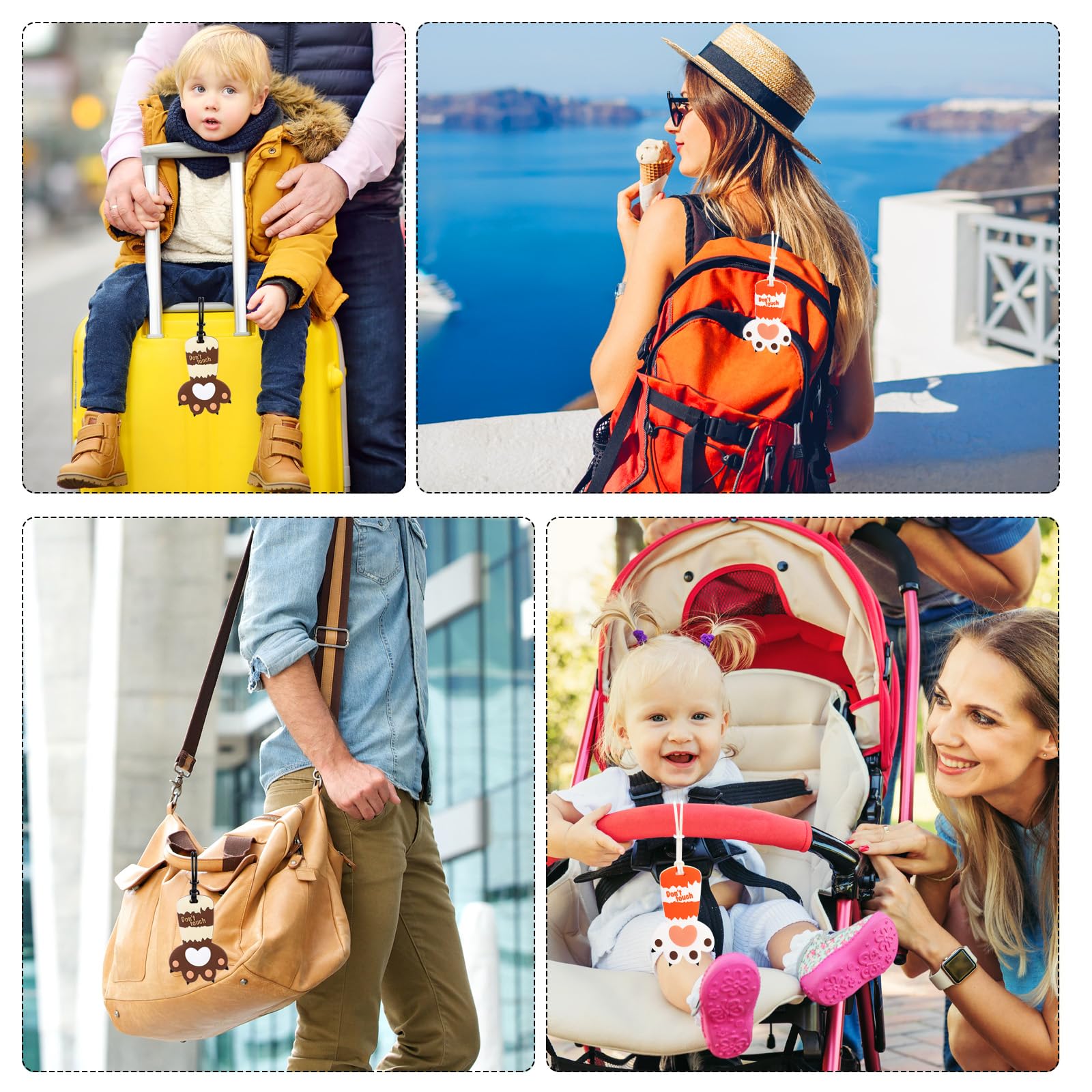 Valises Enfants Fille Etiquettes Valise Avion Étiquettes De Bagage Silicone (lot De 2 étiquettes Sac à Dos Enfant