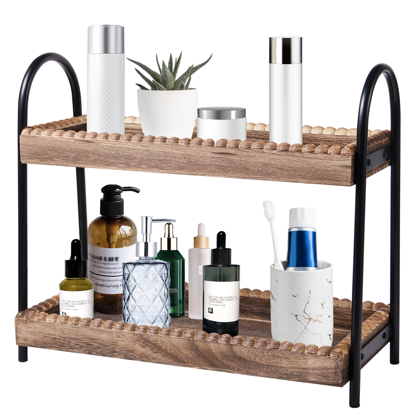Amazon.com: BDBDYEAY Bathroom Countertop Organizer, 2 Tier Vanity