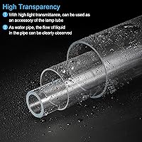 Vista 5 de MECCANIXITY Tubo Redondo Rígido Transparente de Acrílico 6mm (1/4") ID 8mm (5/16") OD 356mm para Lámparas y Linternas, Sistema de Refrigeración por