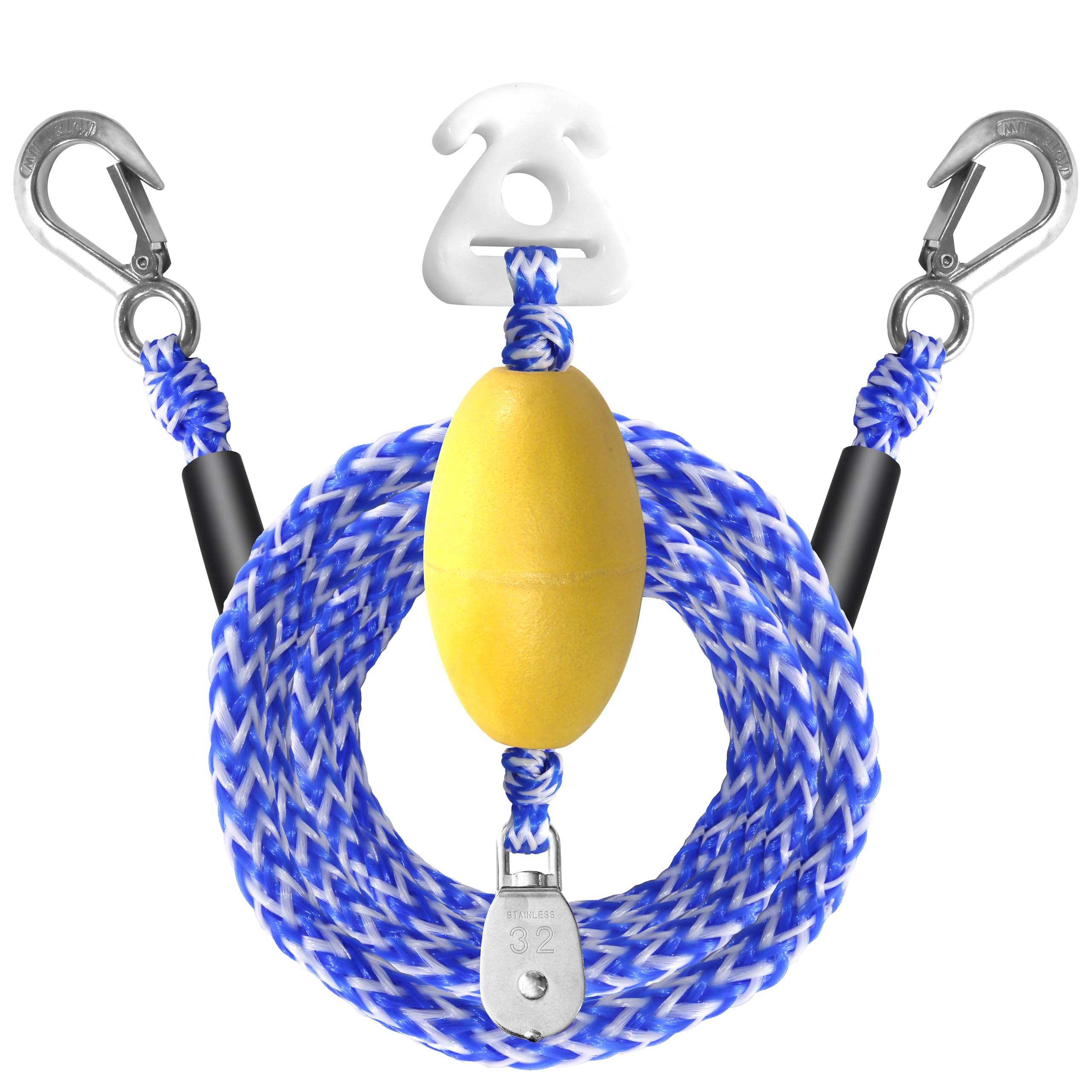 Cablaggio di traino per barche pesanti per tubi, corda di traino per sport acquatici per rimorchi e tubi per barche, autocentranti per barche, moto d'acqua, pontone, wakeboard