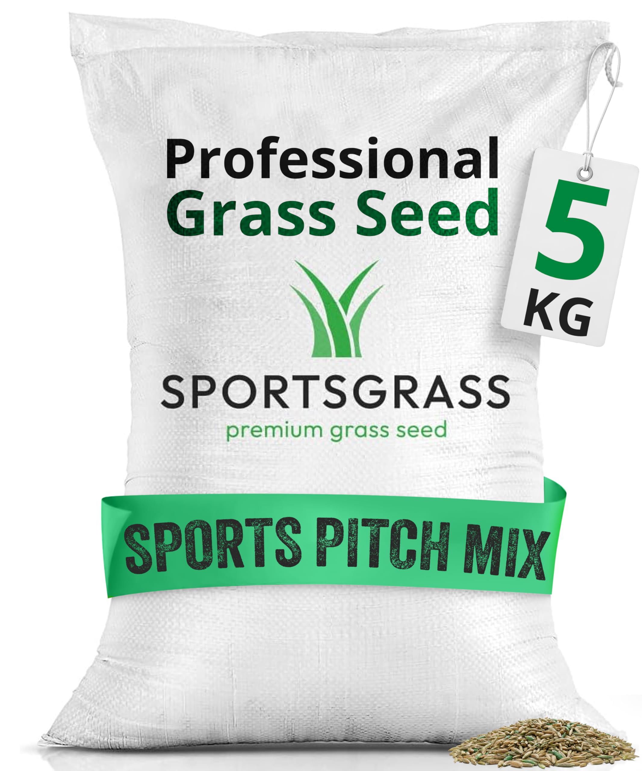 Lawns Direct™ SportsGrass™ 5kg Professional and Durable, Hardwearing Grass Seed Mix for Sports Pitches Including Football, Rugby and Tennis, Covering 200m2 by Lawns Direct