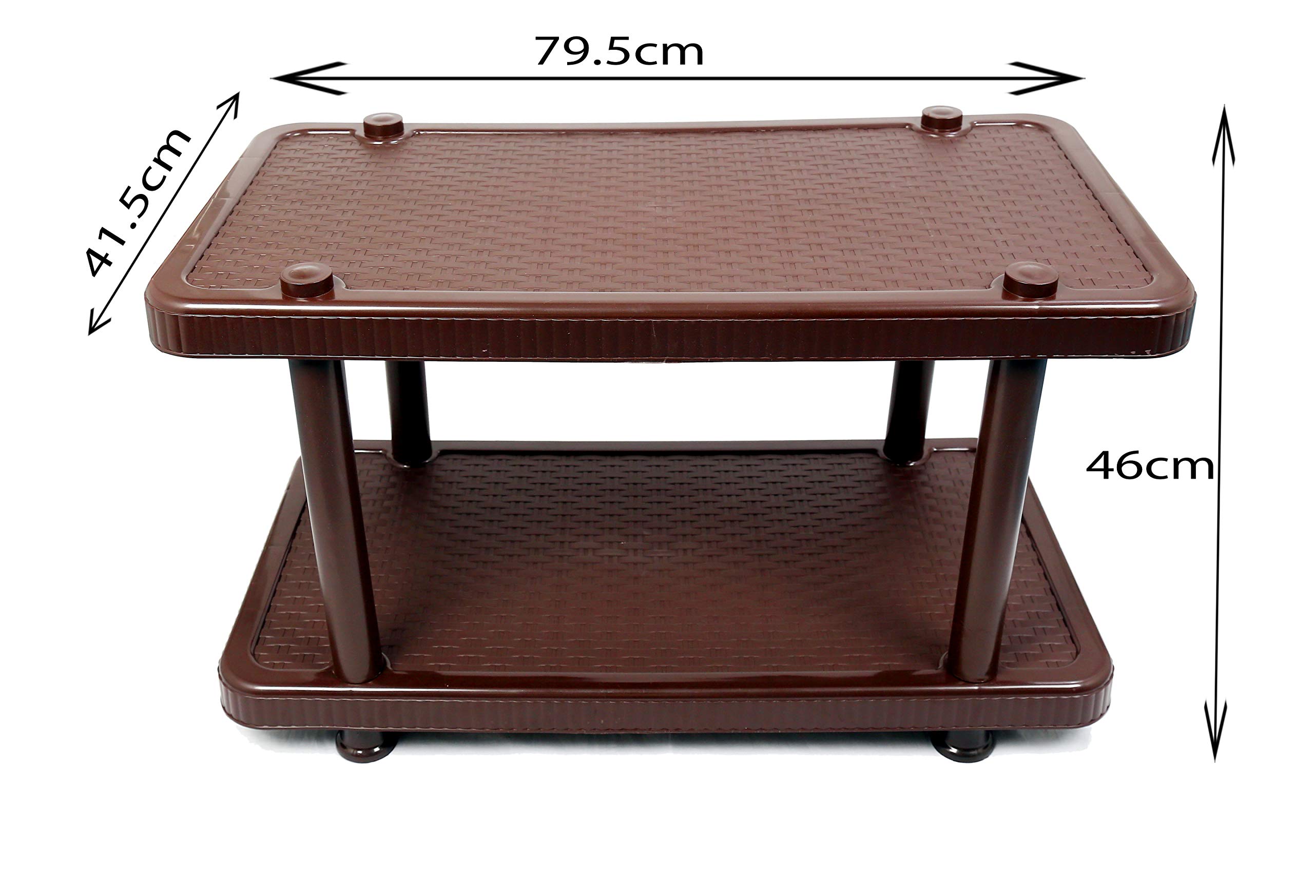 Esquire Plastic Brown Coffee/Center/Living Room Table 1