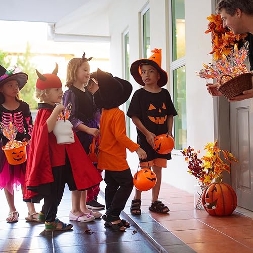 Miniatura 5 de Papel de regalo de celofán de otoño, 100 x 16 pulgadas, 2.5 mil de grosor, rollo de envoltura de celofán transparente con temática de otoño,